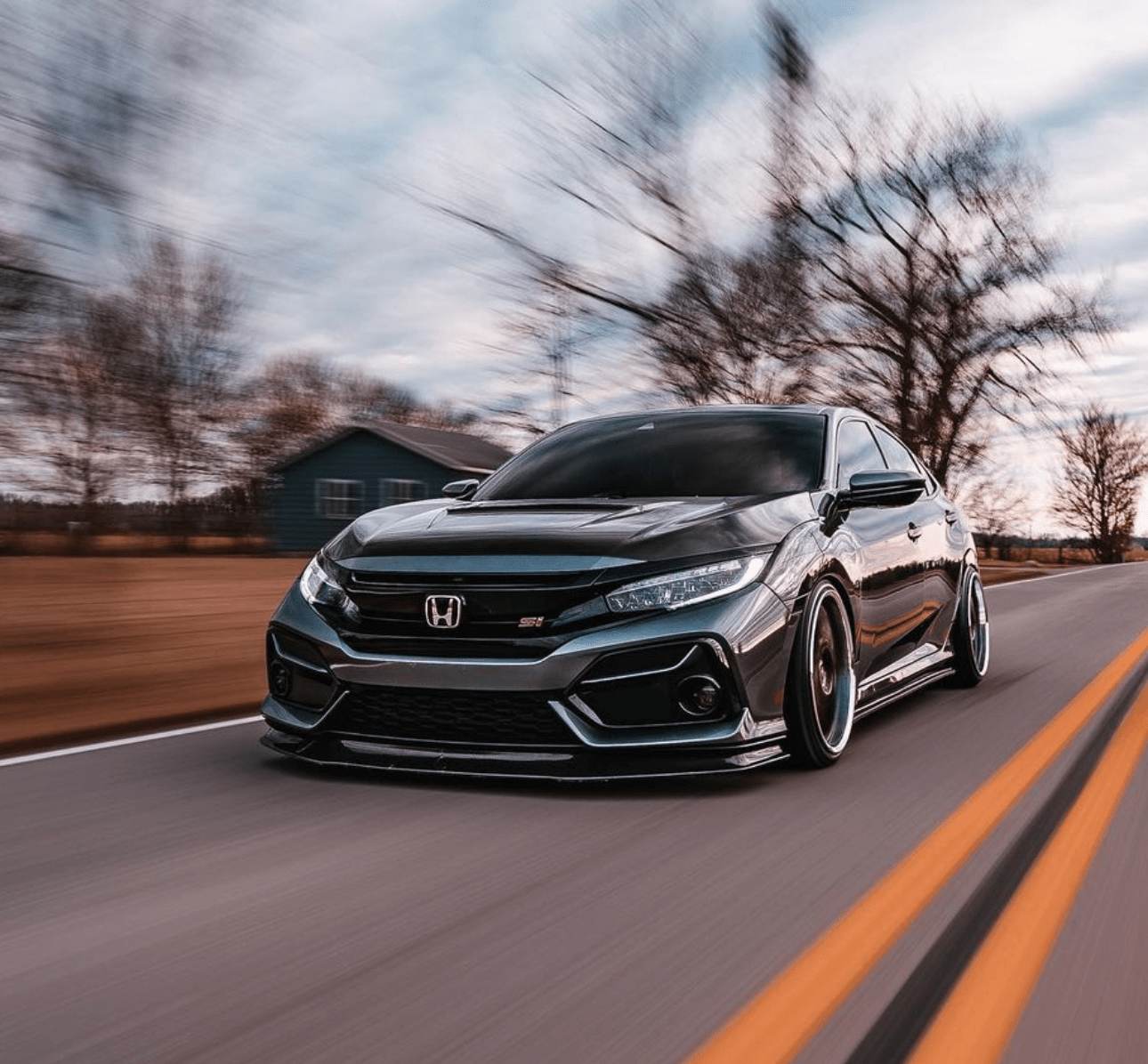 1290x1196 GReddy Front Lip Spoiler Honda Civic Si 2017+