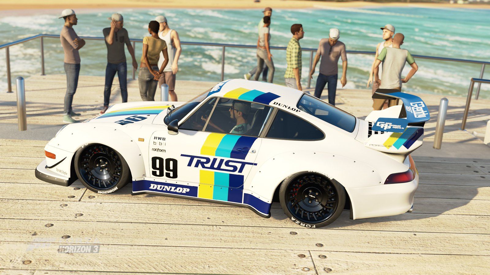 1600x900 Porsche 911. Greddy inspired livery, for the RWB Porsche Se