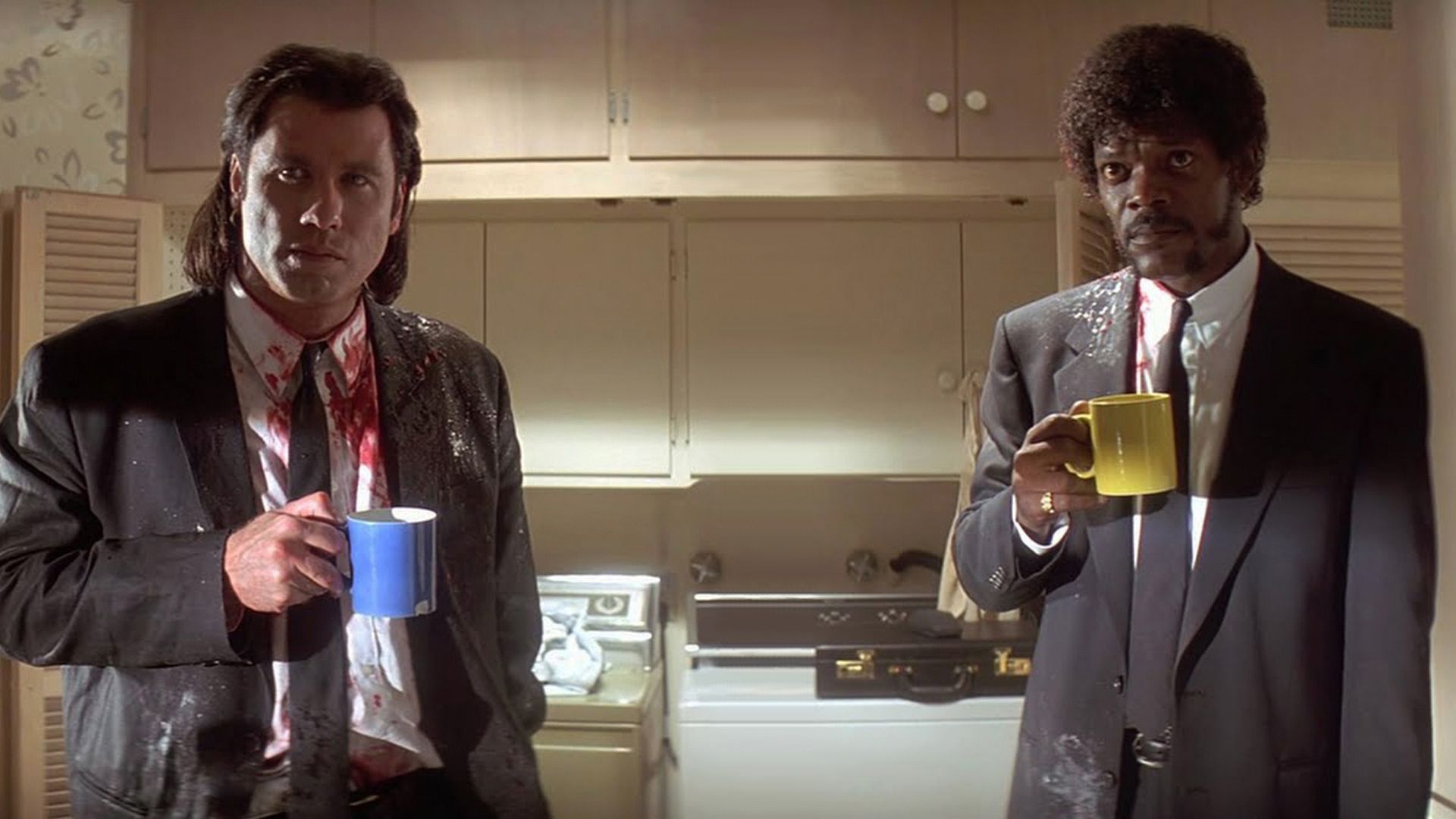 1920x1080 Pulp Fiction Vincent and Jules coffee