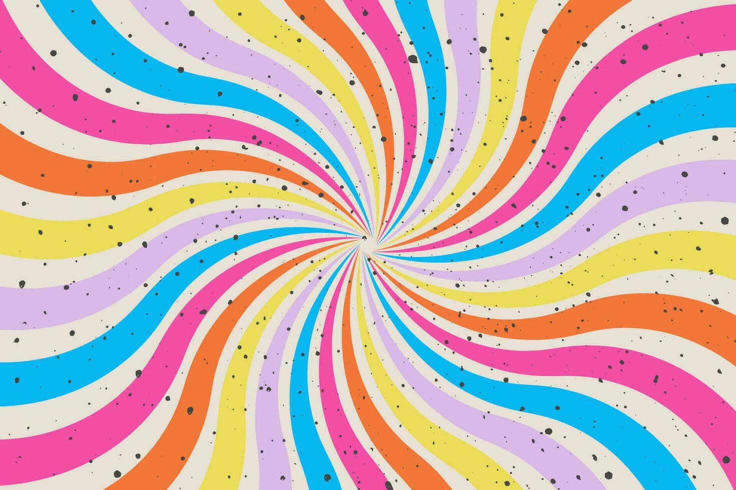 1470x980 Abstract swirl background in groovy style. Vivid colorful backdrop. Retro sunburst vintage wallpaper. Vortex spiral twirl. Vector twisted design with spiral rays circus illustration for banner, poster