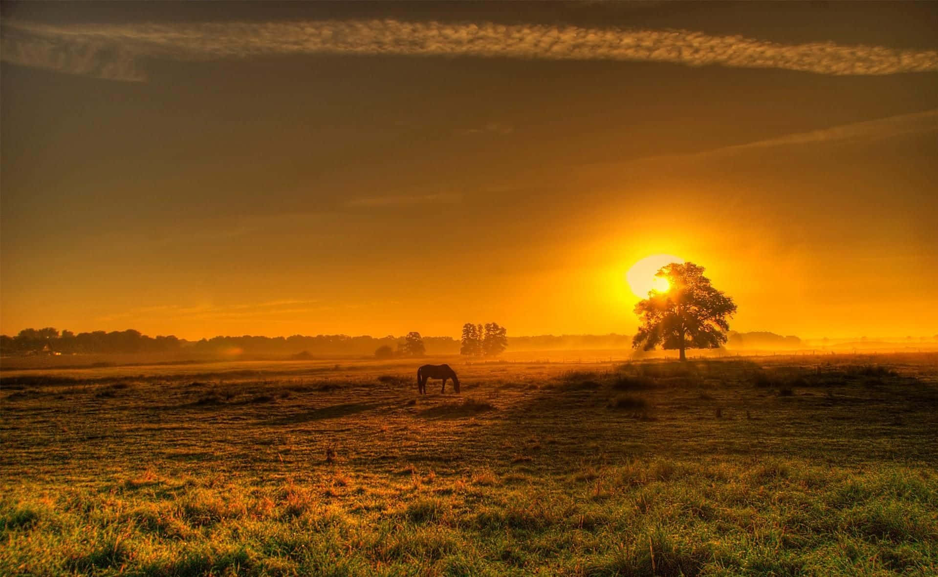 1919x1182 Download Countryside Sunset In Germany Wallpaper