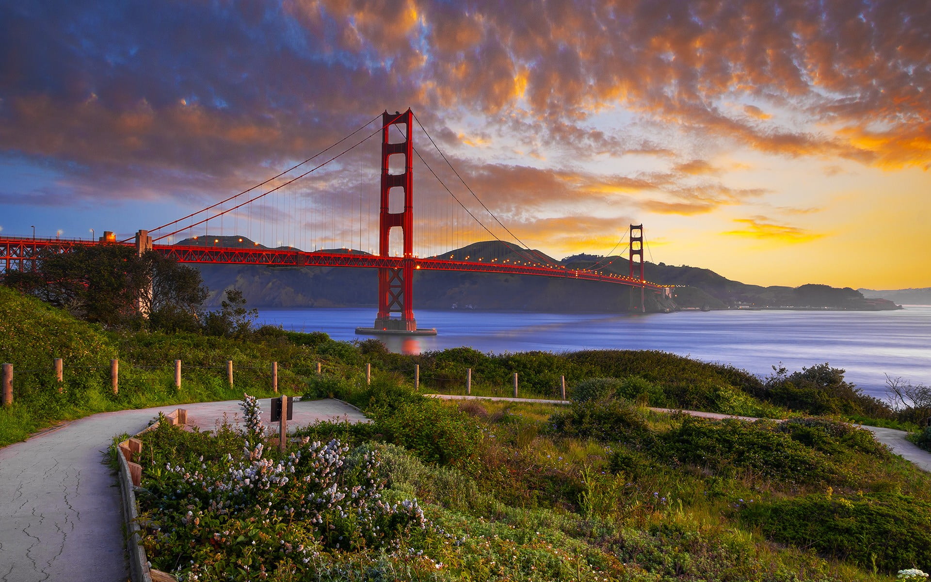 1920x1200 Golden Gate Bridge, California, landscape, Golden Gate Bridge, USA, sky HD wallpaper