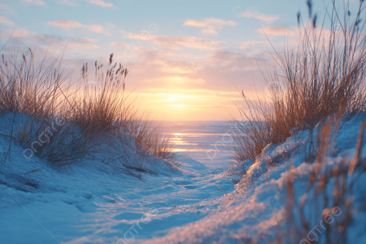 1200x800 Sunset On Cold Winter Beach, Winter, Beach, Sunset Background Image And Wallpaper for Free Download