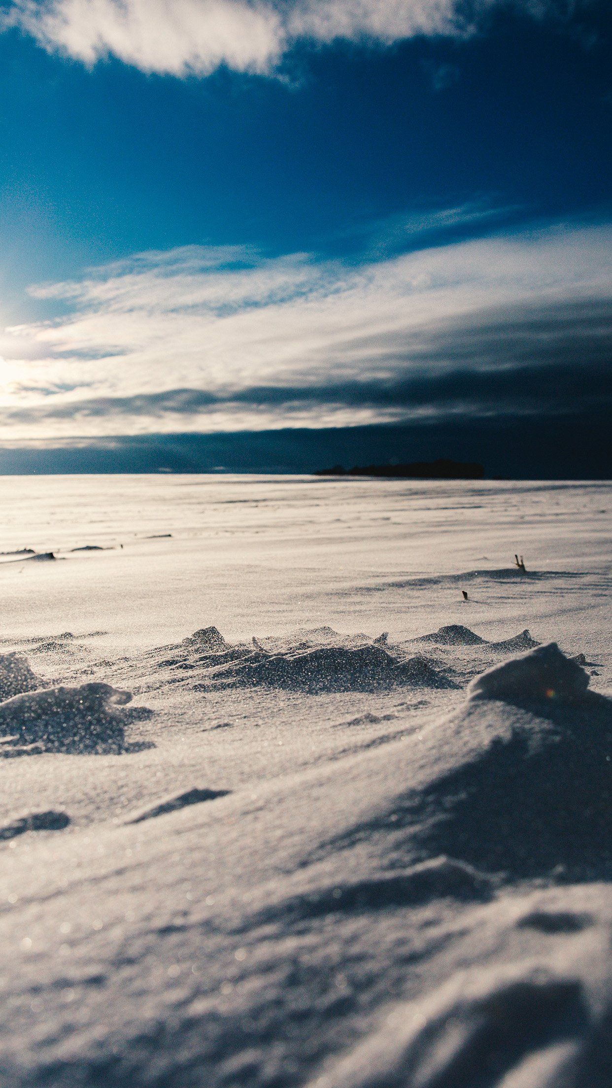 1242x2208 Winter Snow Cold Sky Sun Nature iPhone 6 Plus Wallpaper