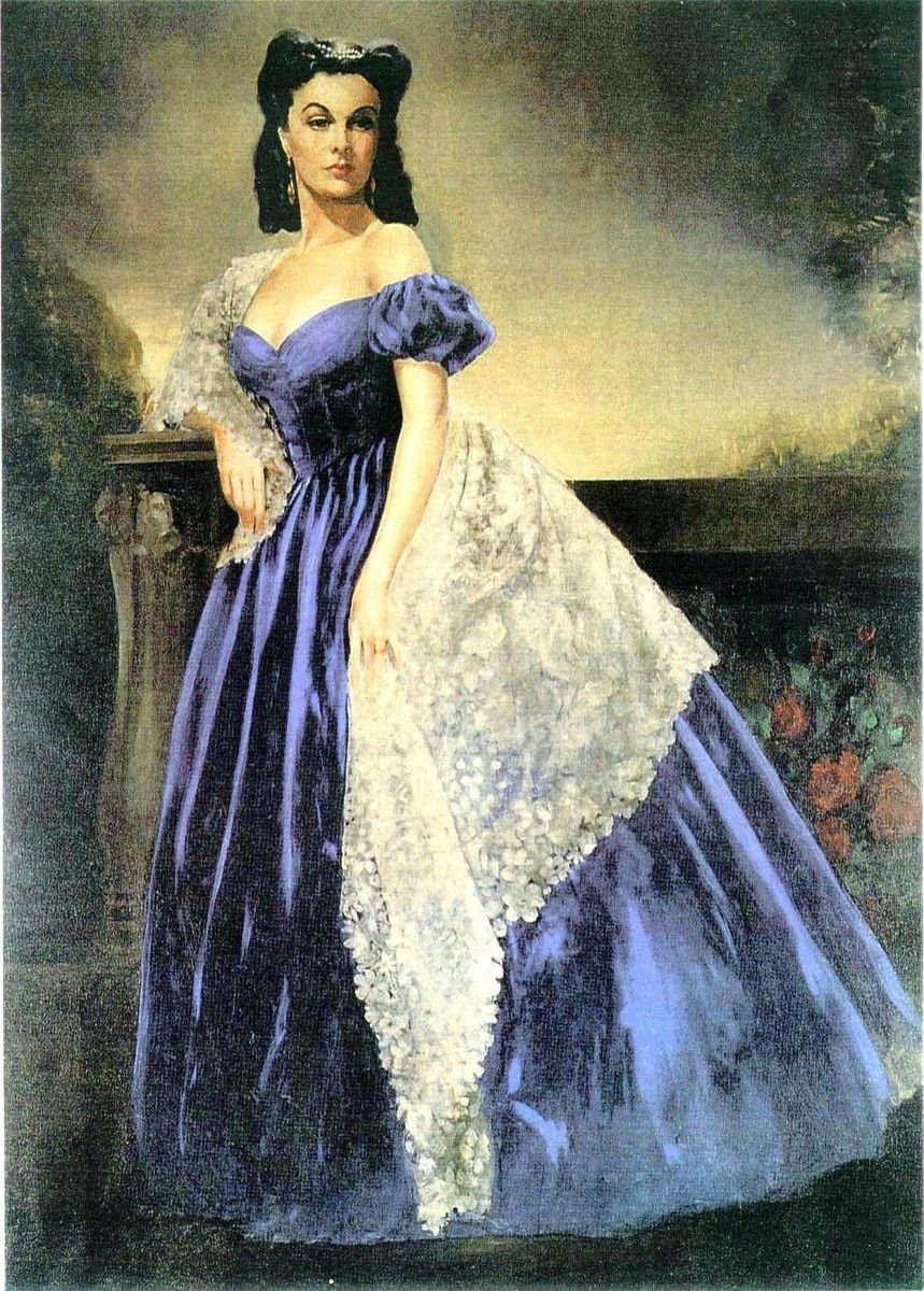 859x1200 SCARLETT O'HARA ARTWORK PORTRAIT GONE WITH THE WIND VIVIEN LEIGH POSTER PRINT