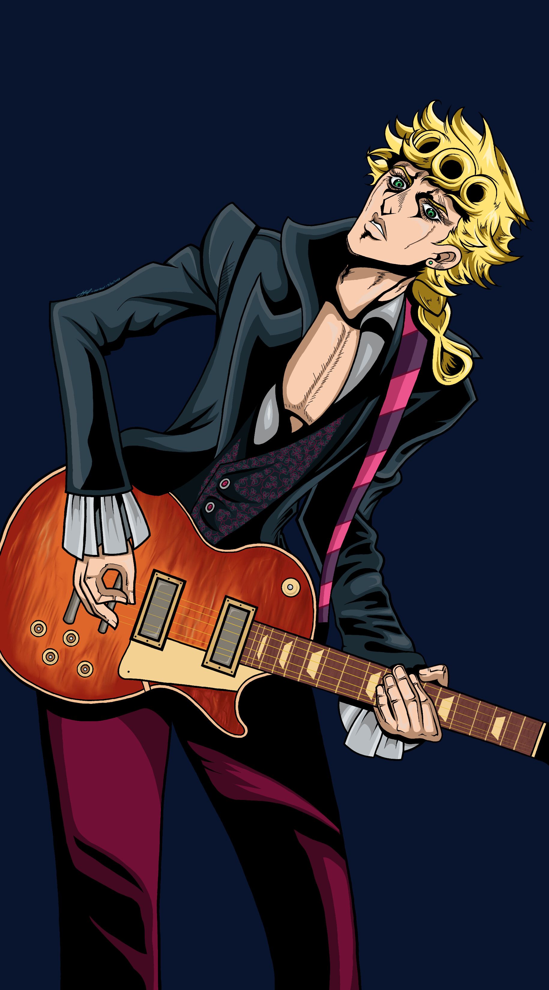 1829x3297 JJBA Giovanna Wired ( Jeff Beck inspired art )