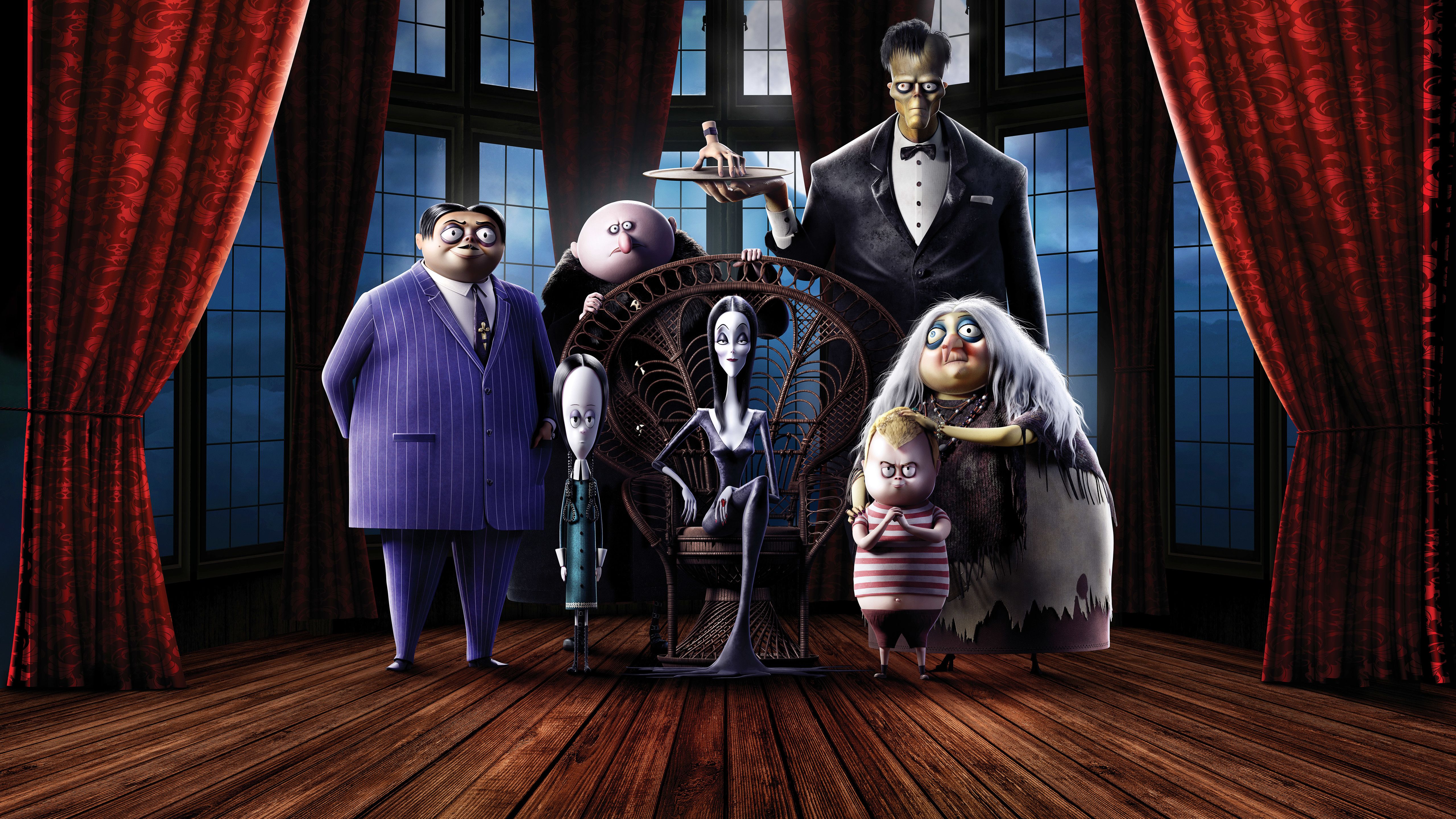 5120x2880 Wallpaper Addams Family The Addams Family, Wednesday Addams, Gomez Addams, Morticia Addams, Background Free Image