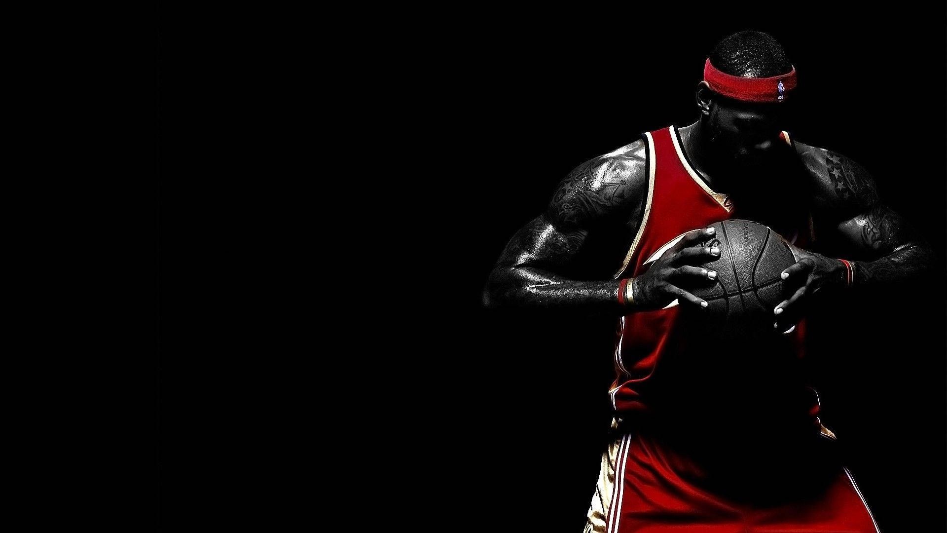 1920x1080 Download LeBron James In Red NBA Desktop Wallpaper