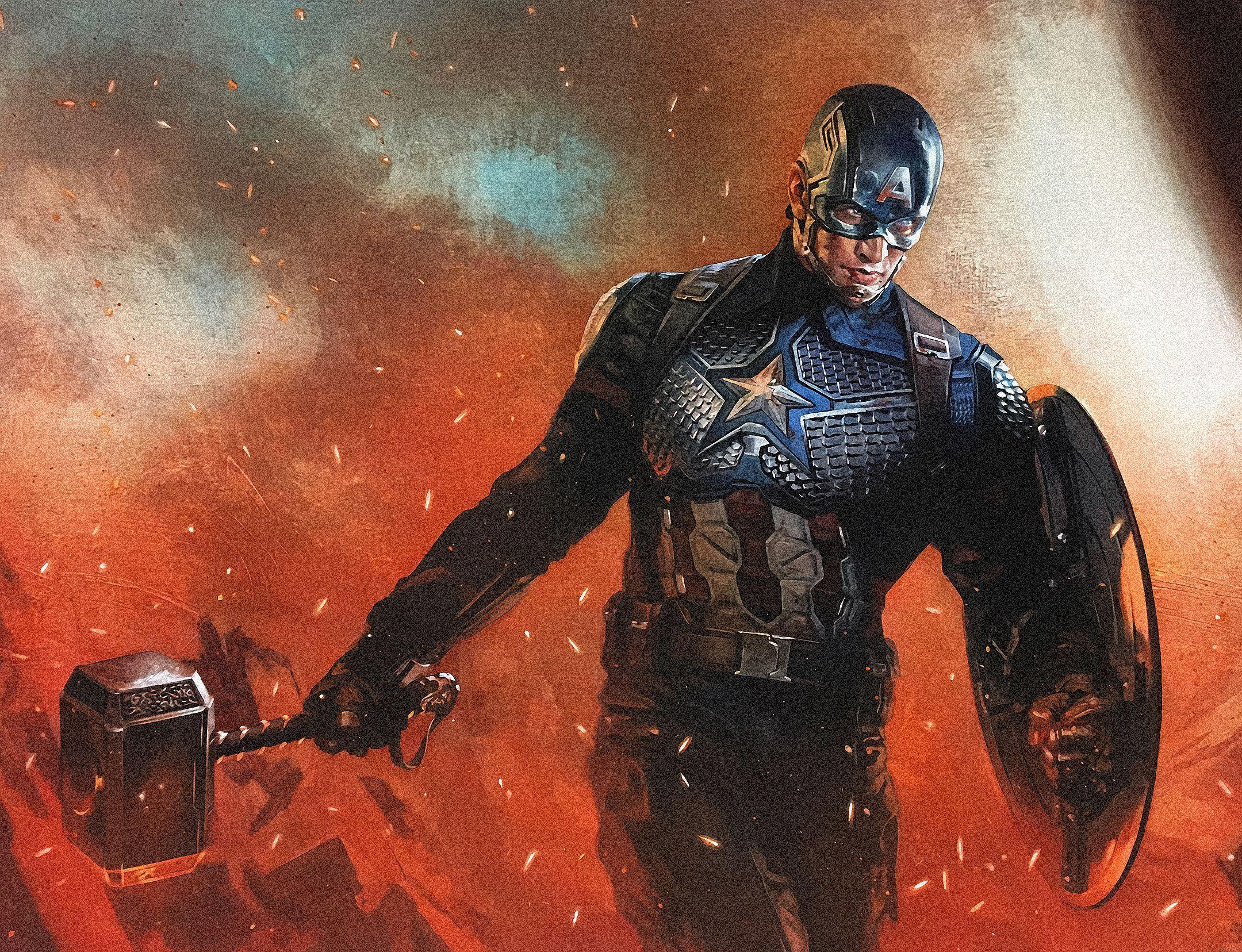 2160x1656 Captain America by Gabriele Dell'otto HD Wallpaper 2160 x 1656