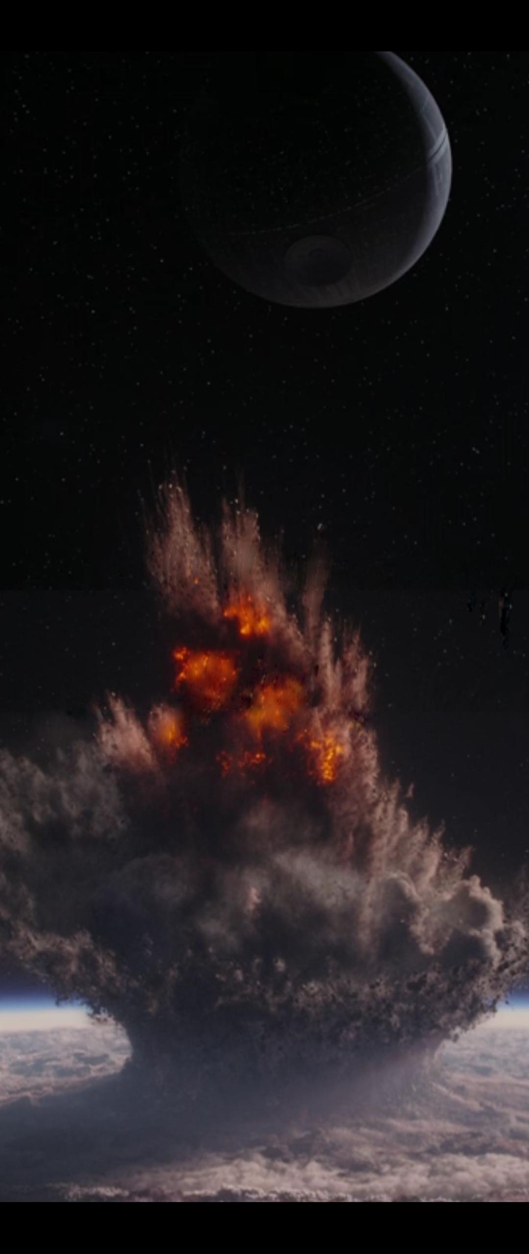 1080x2560 i made a vertical wallpaper of jedha getting destroyed [2560X1080]
