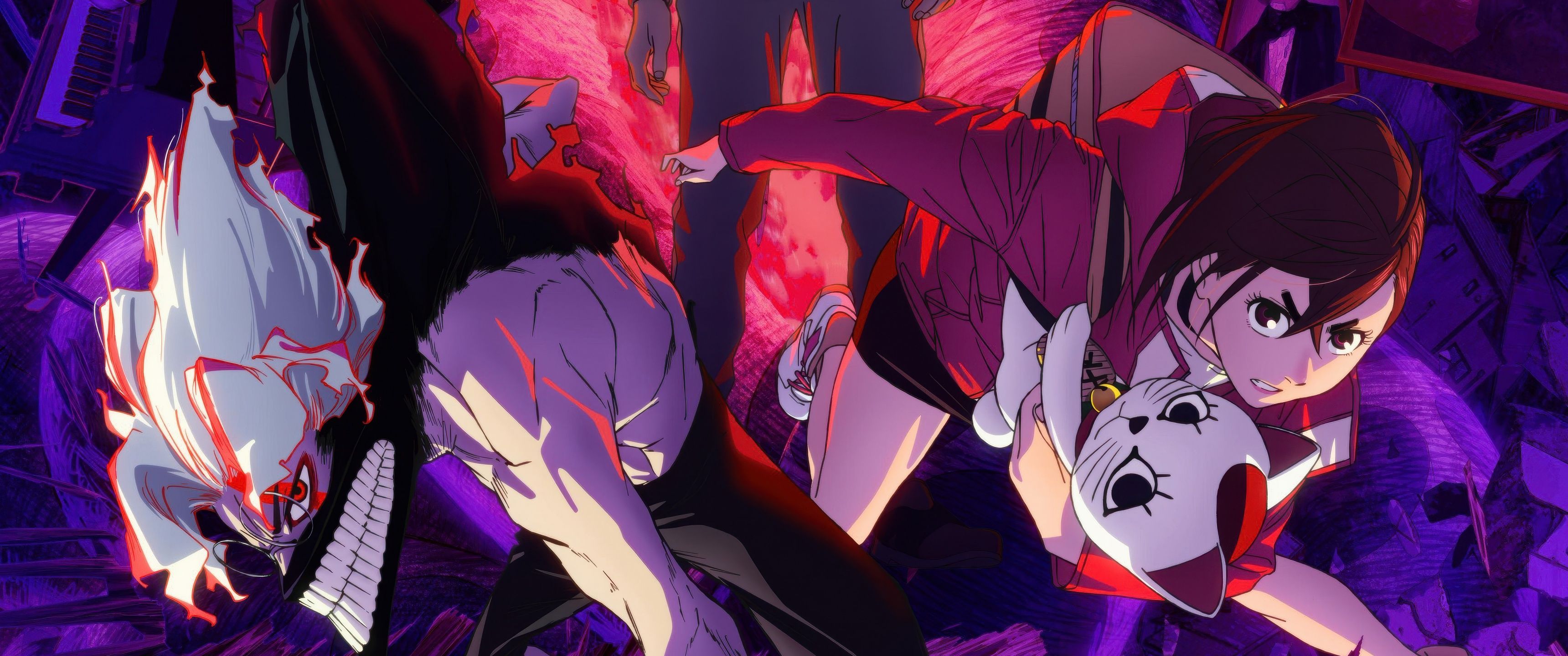 3440x1440 Dandadan Wallpaper 4K, Vertical, Character art, Momo