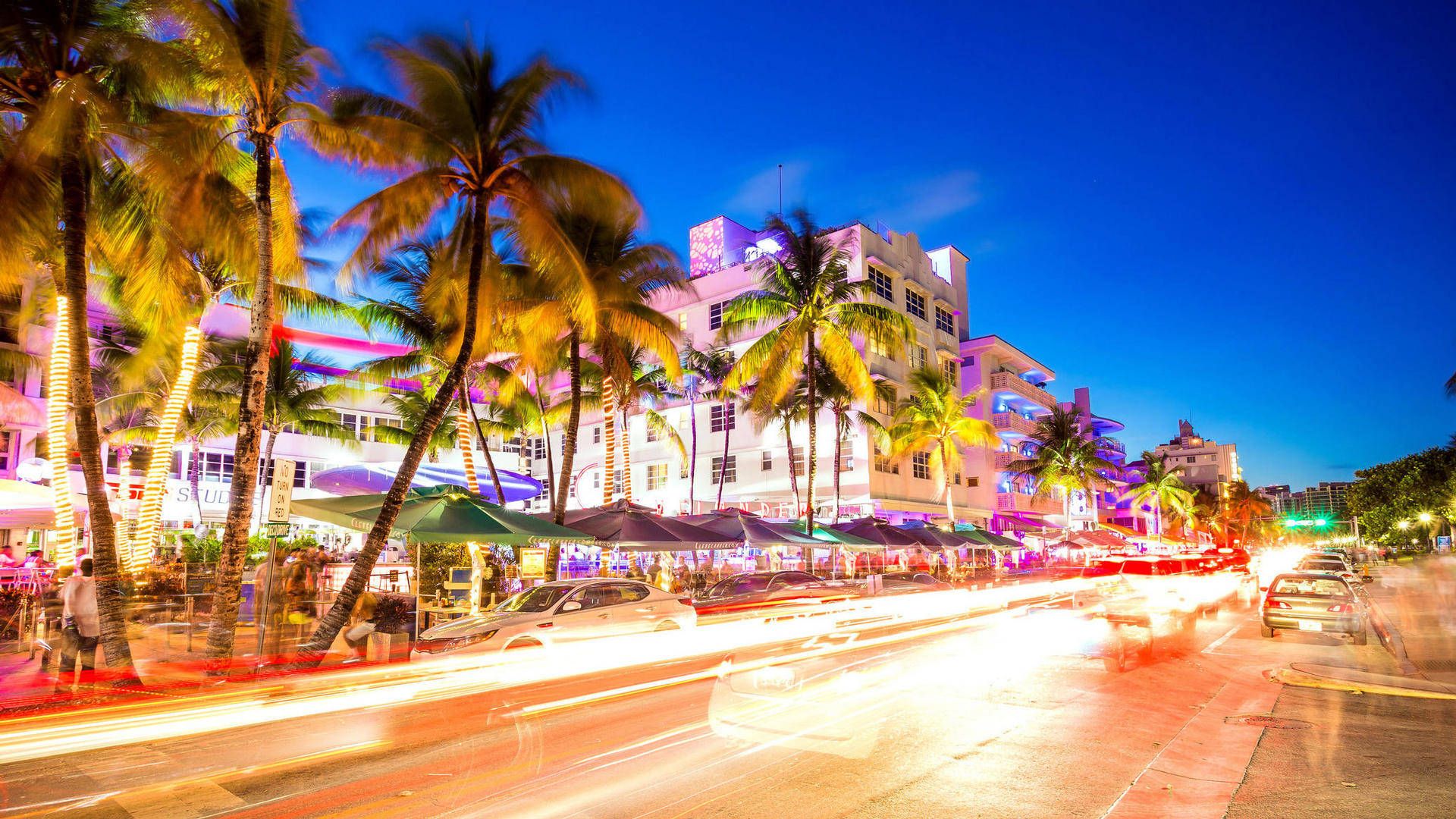 1920x1080 Download Sun Kissed Streets Of Vibrant Miami Wallpaper
