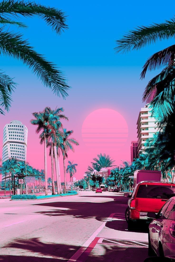 736x1104 Miami vice city aesthetic. Miami vice city background, Miami vice city poster, Miami art