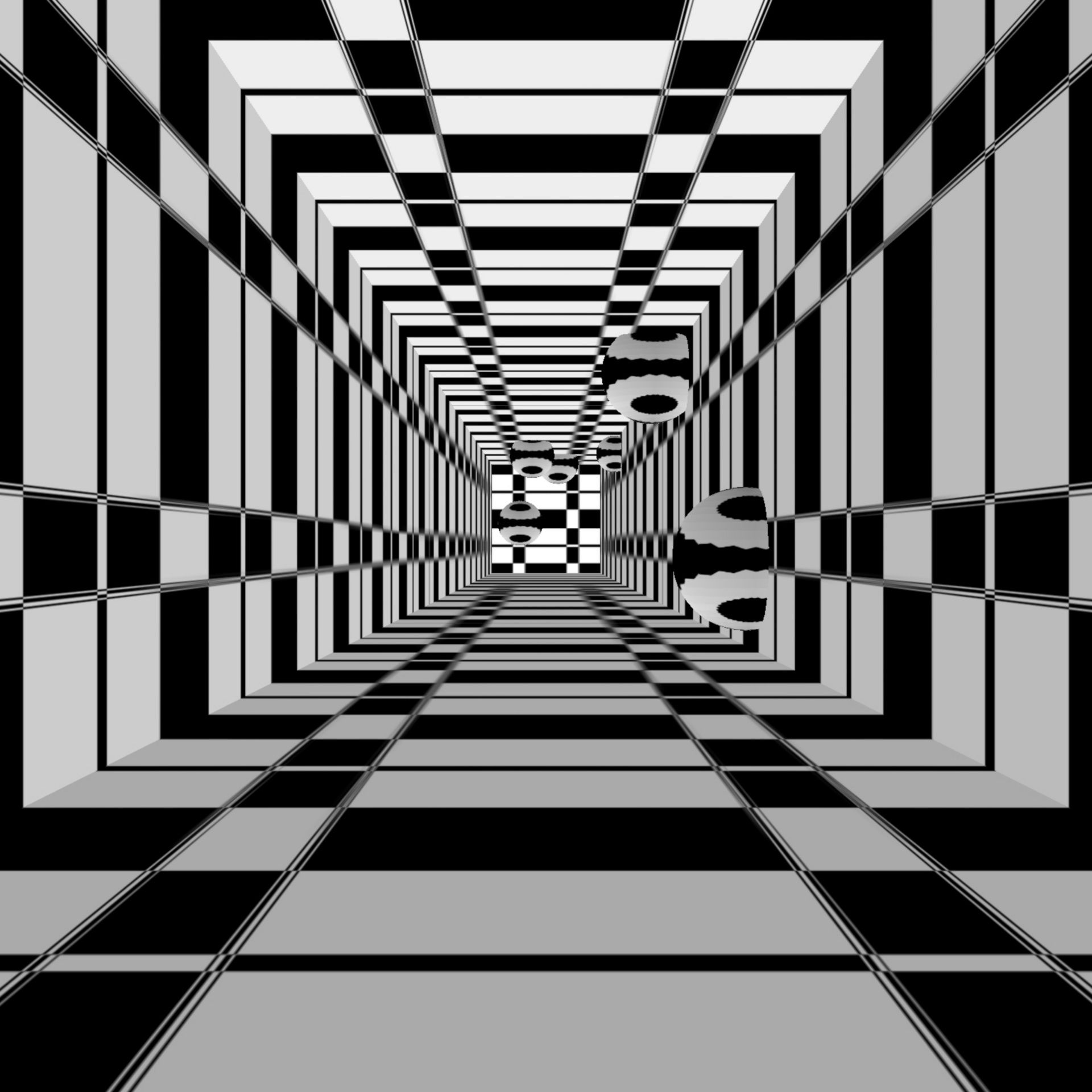 1920x1920 Wallpaper, 3D, black, room, view