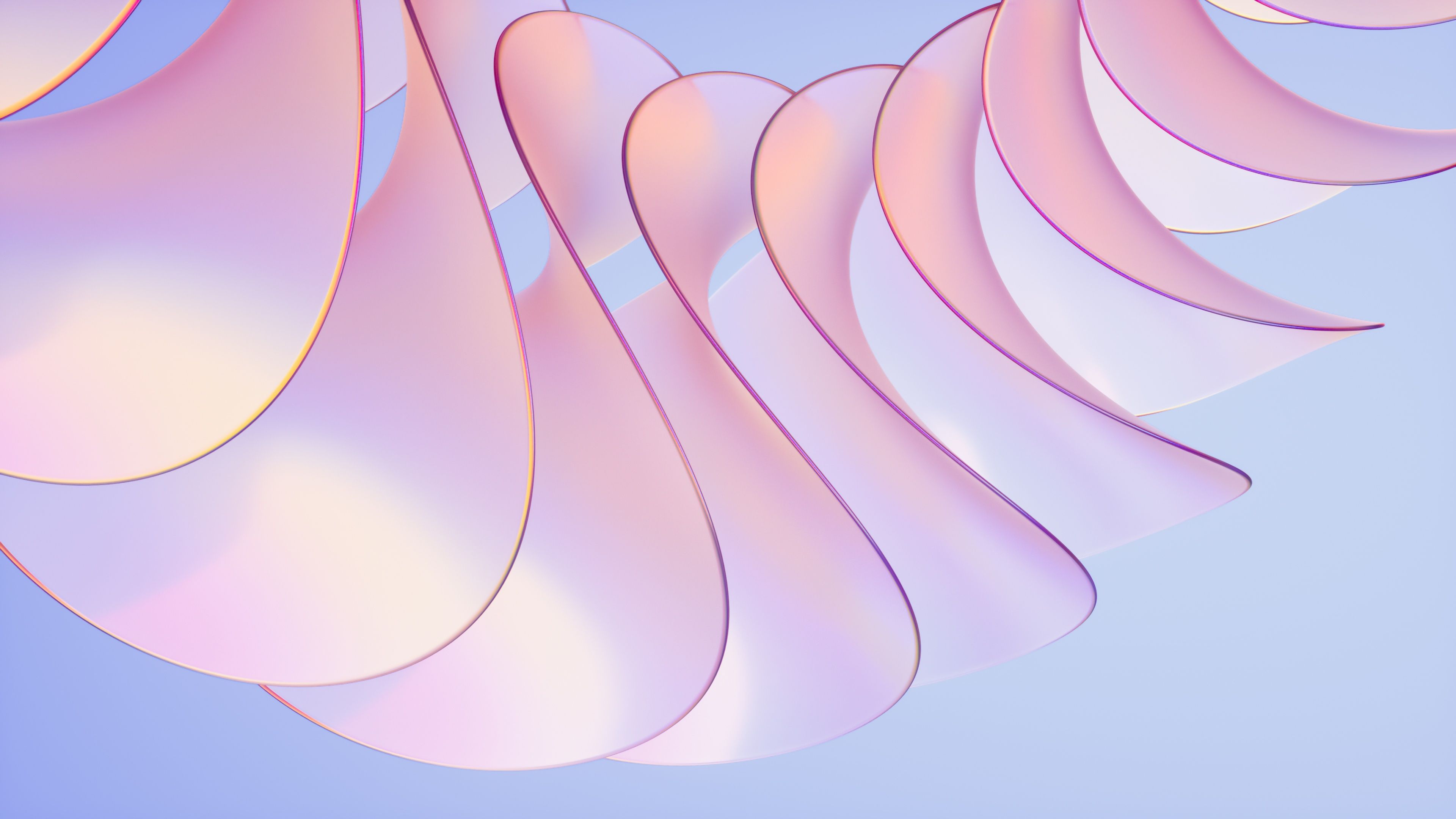 3840x2160 Glass Wallpaper 4K, 3D background, Light