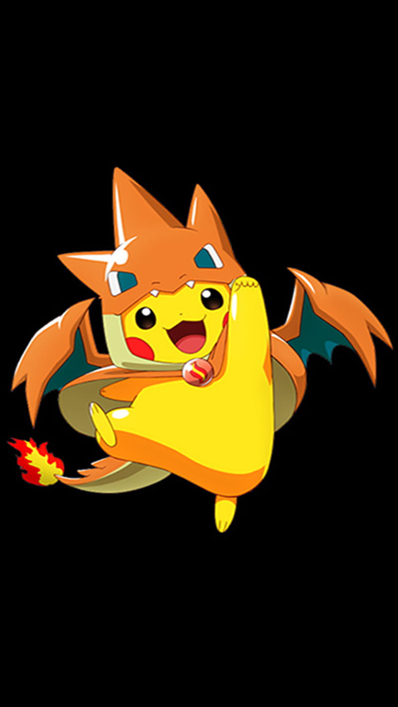 800x1422 Pikazard, charizard, pikachu, pokemon, HD phone wallpaper