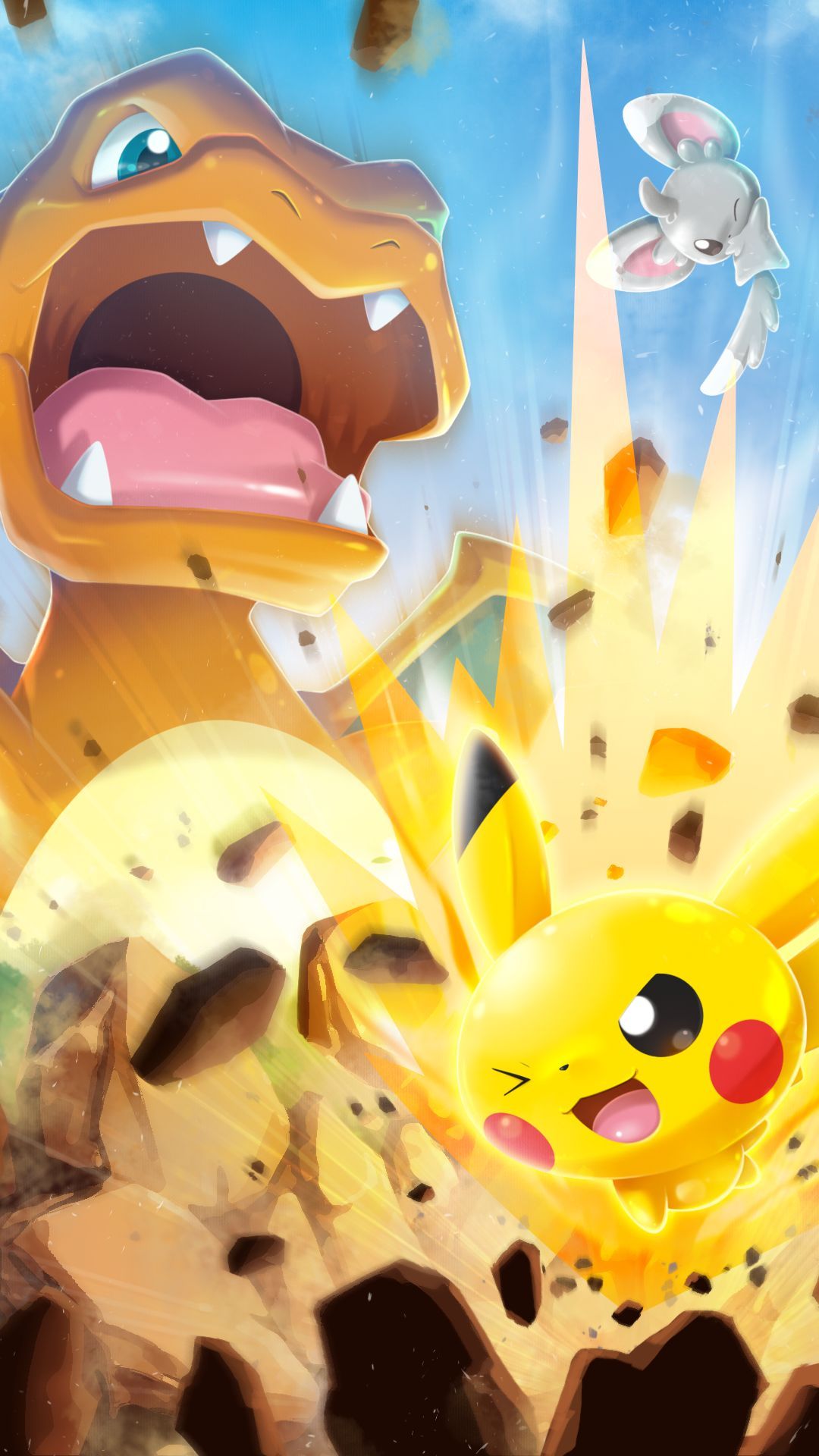 1080x1920 Phone wallpaper: Video Game, Pokémon Rumble Rush, Pokémon, Pikachu, Charizard (Pokémon) 1344282
