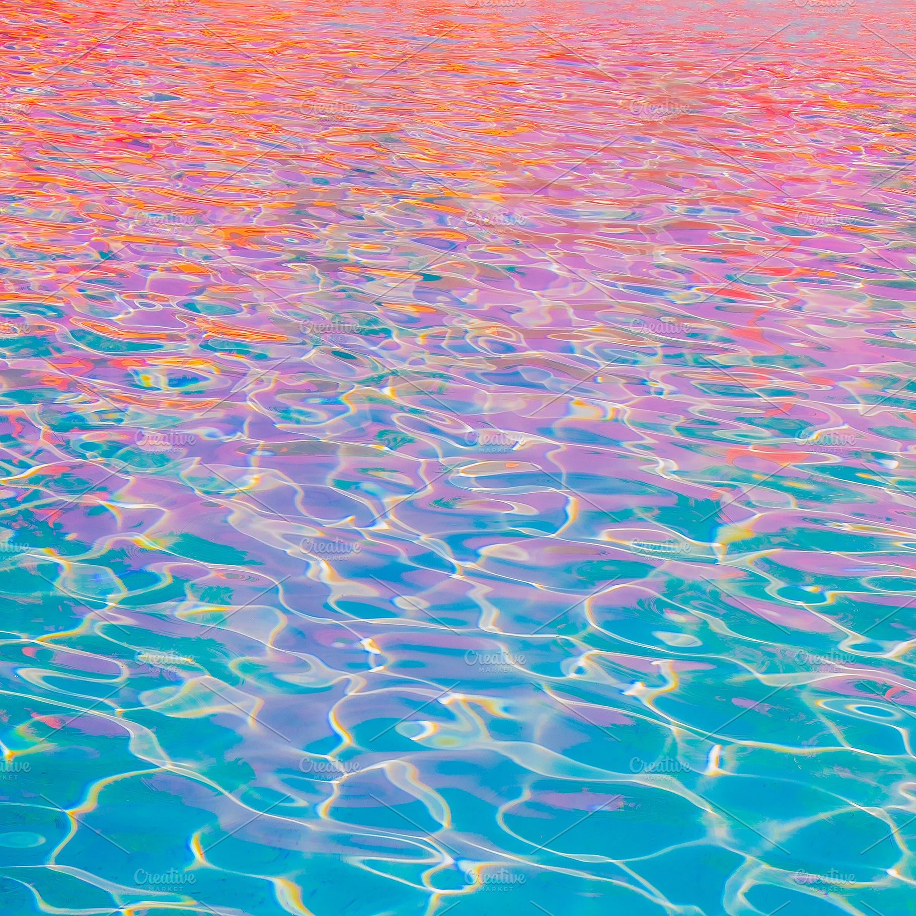 1820x1820 Minimalist wallpaper Blue pink vaporwave swimming pool relax wat, a Holiday Photo