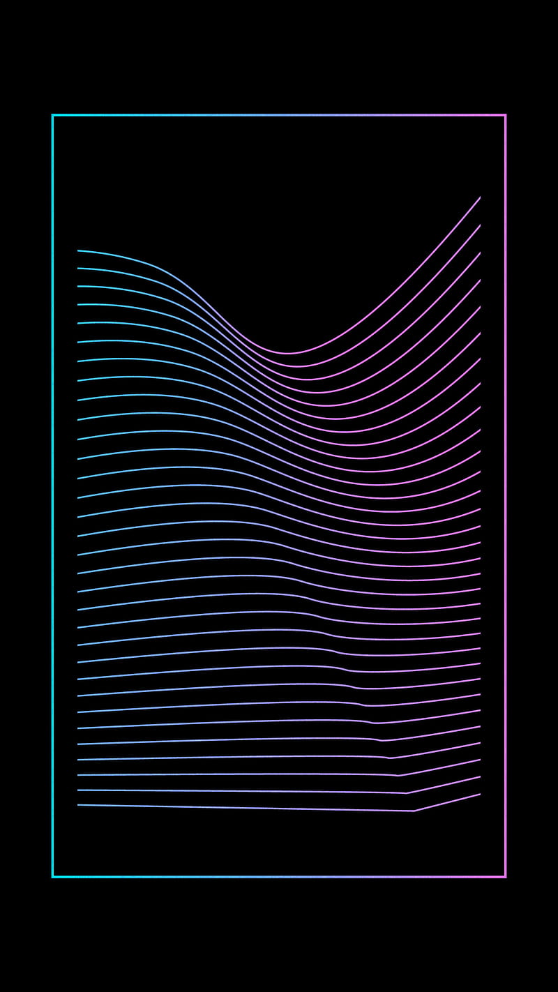 800x1422 Trapped Waves, Trapped, Vapor, abstract, black, geometric, simple, vaporwave, HD phone wallpaper