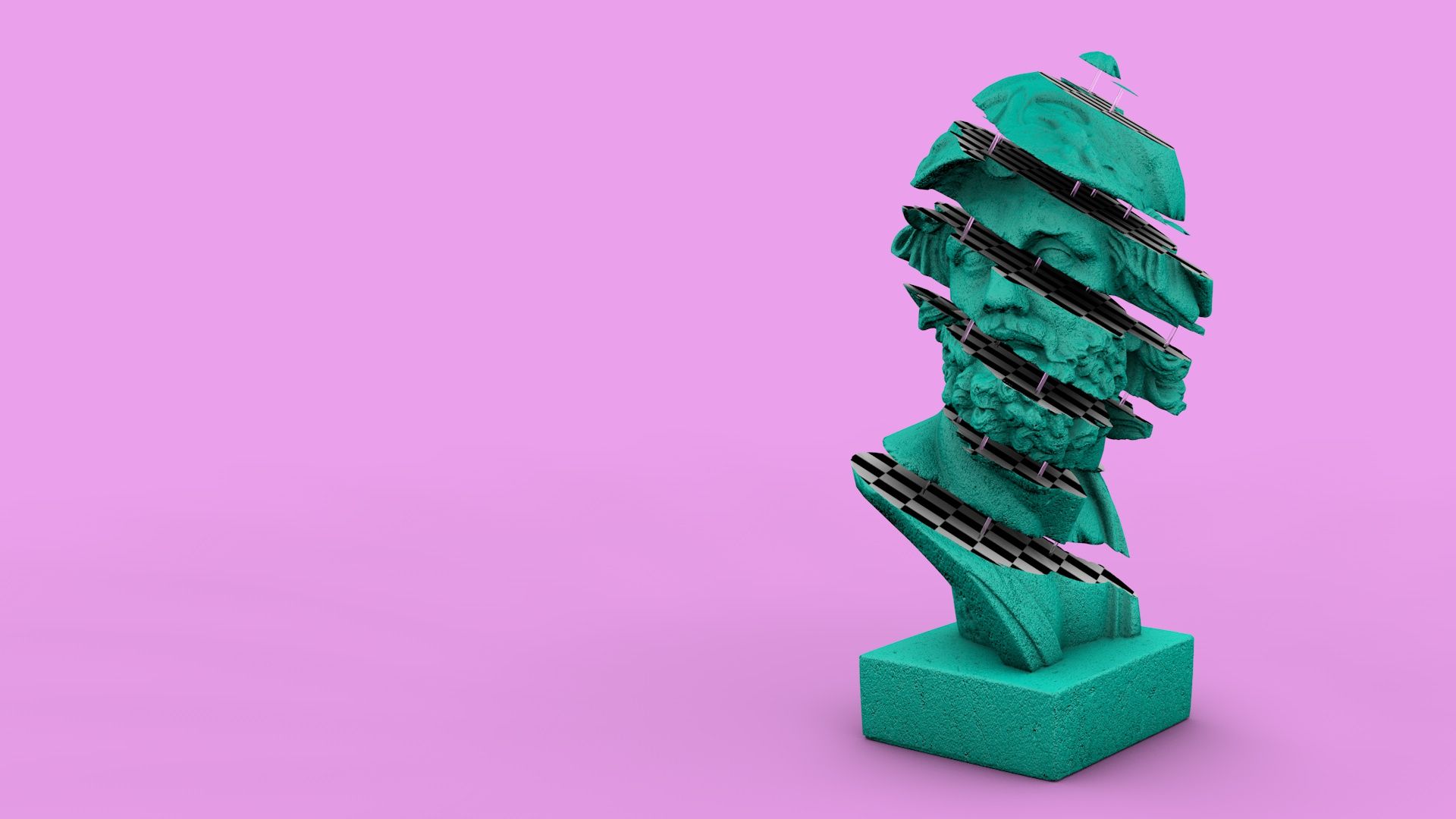 1920x1080 vaporwave, Simple background, Bust Wallpaper HD / Desktop and Mobile Background