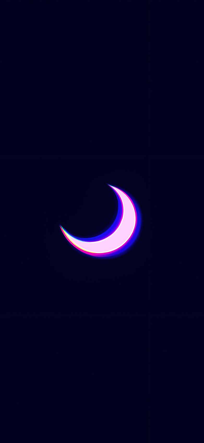 782x1692 Minimalist Vaporwave Pink Moon Dark Wallpaper