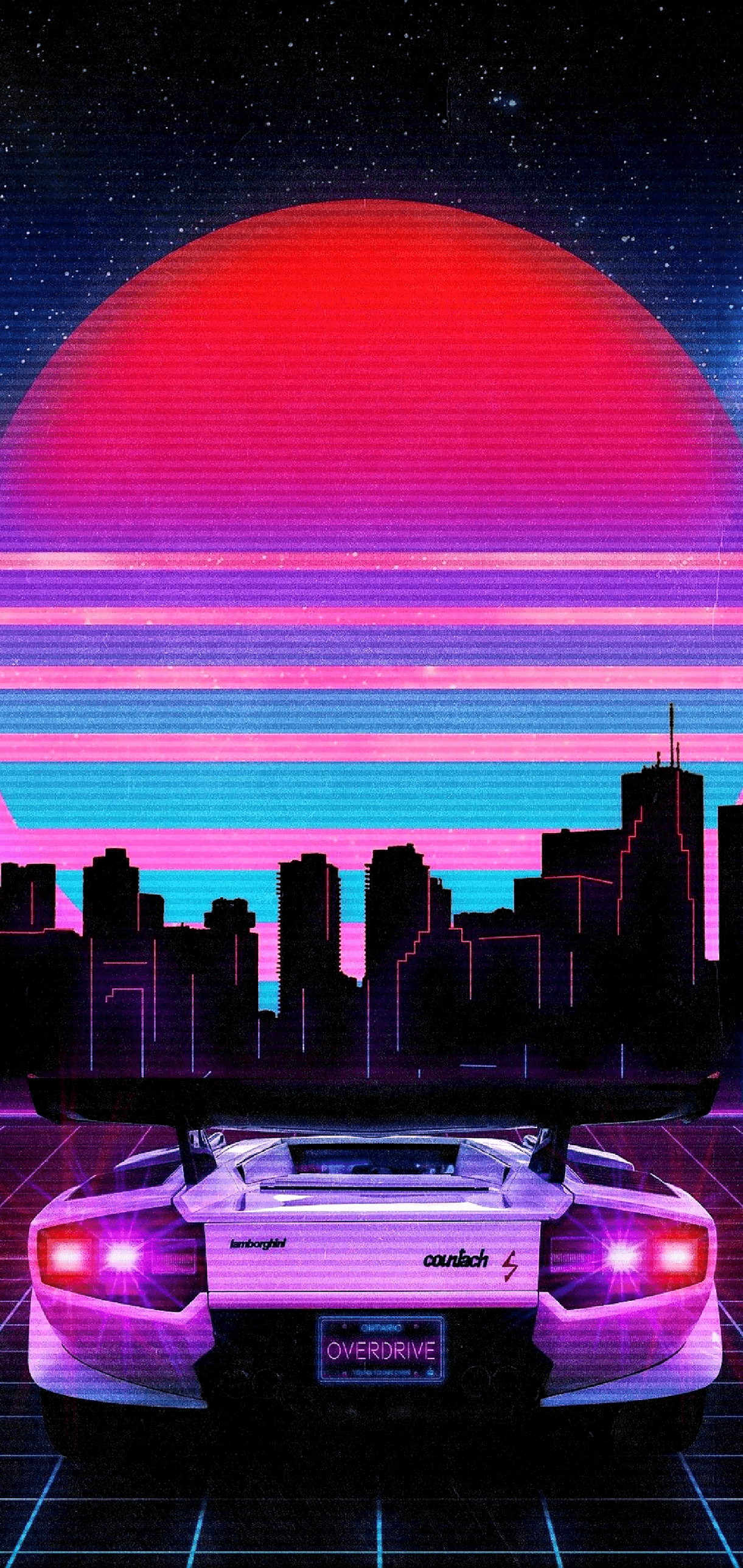 1221x2577 Wallpaper Aesthetics, Vaporwave, Toronto, Magenta, Purple, Background Free Image