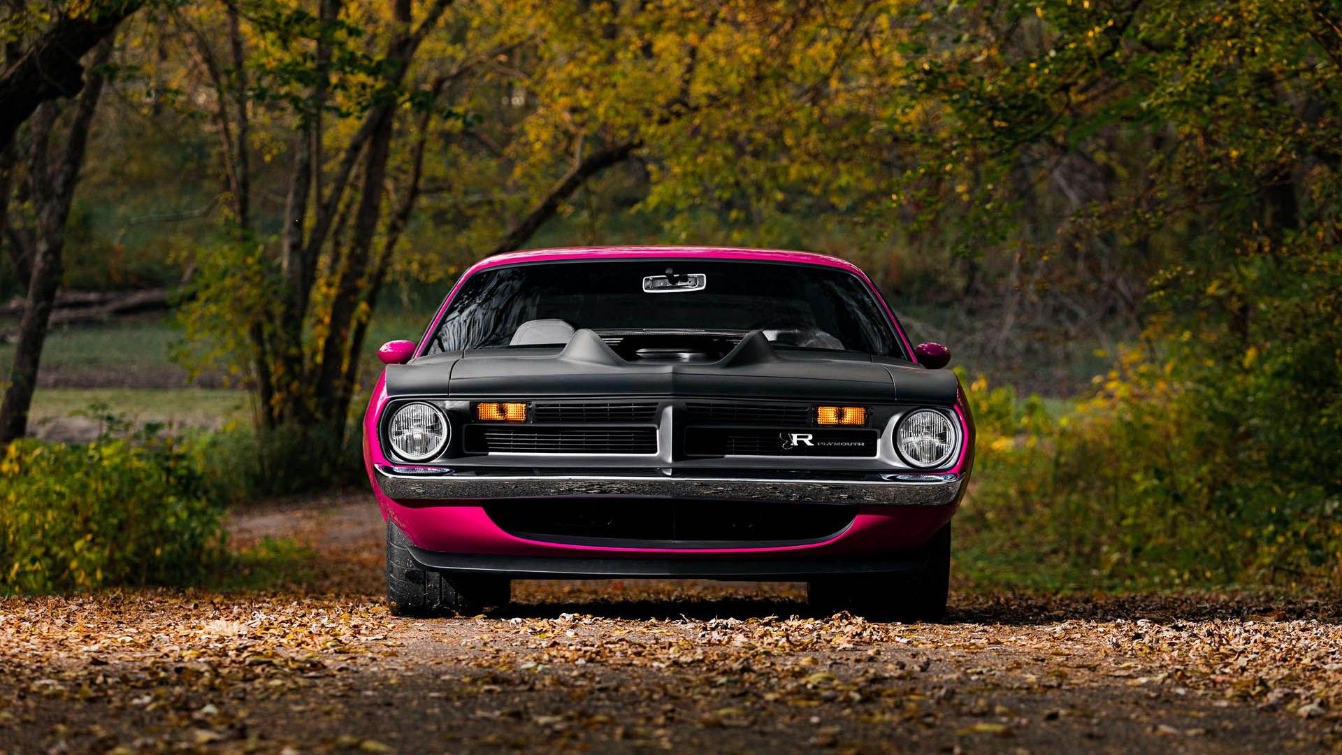 1920x1080 Ringbrothers' 1970 Plymouth 'Cuda gets infected with a little pink eye