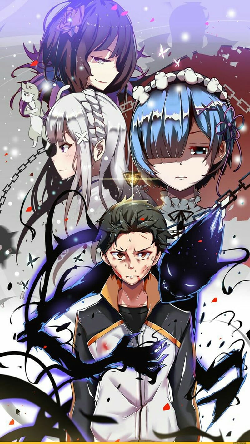 800x1422 HD re zero subaru anime wallpaper