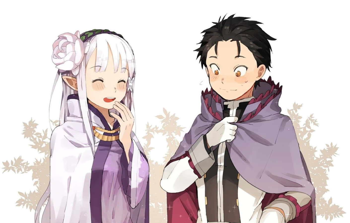 1410x900 Download Subaru Natsuki, the main character of Re:Zero, in an epic pose Wallpaper