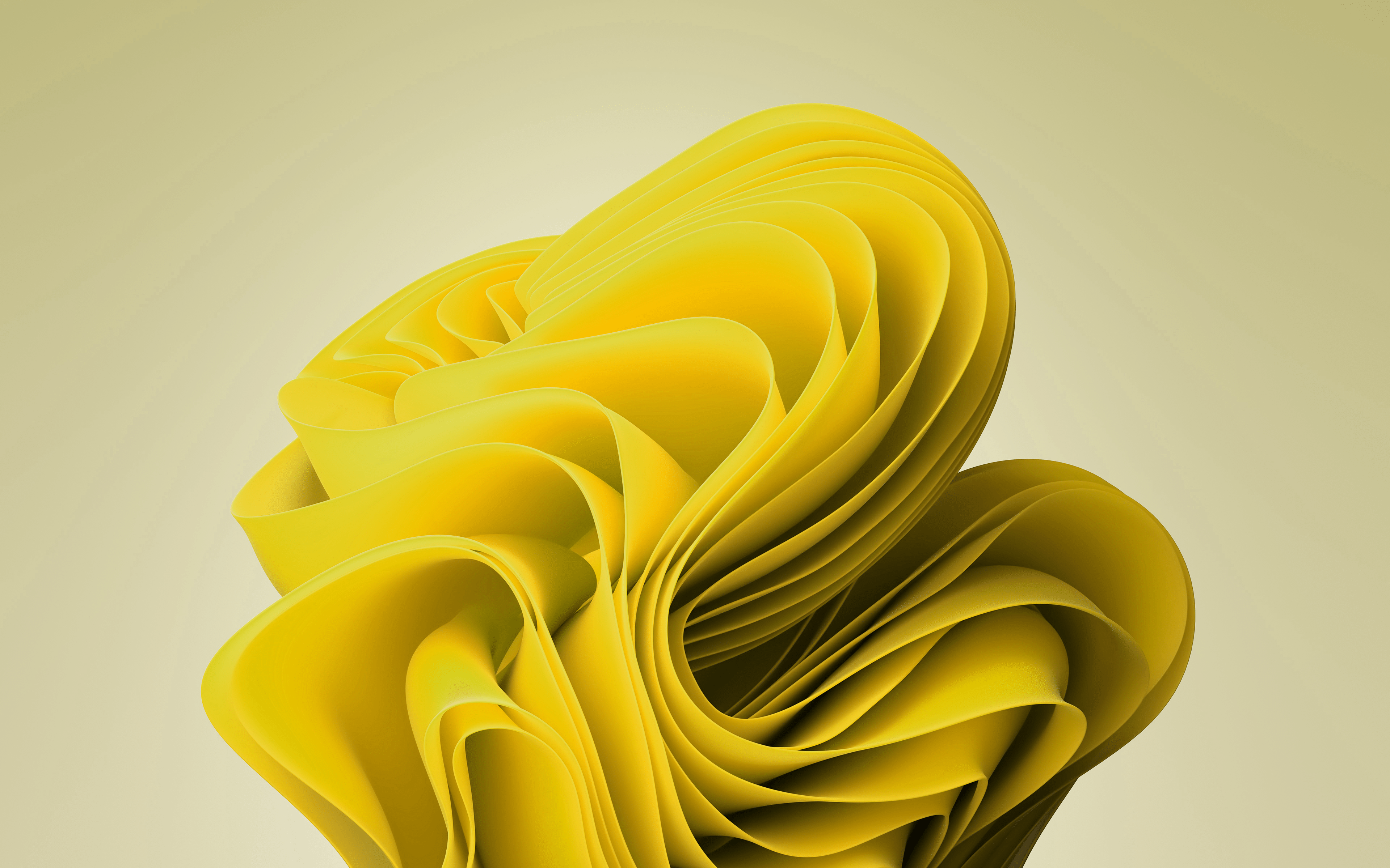 3840x2400 Windows 11 Yellow Wallpaper