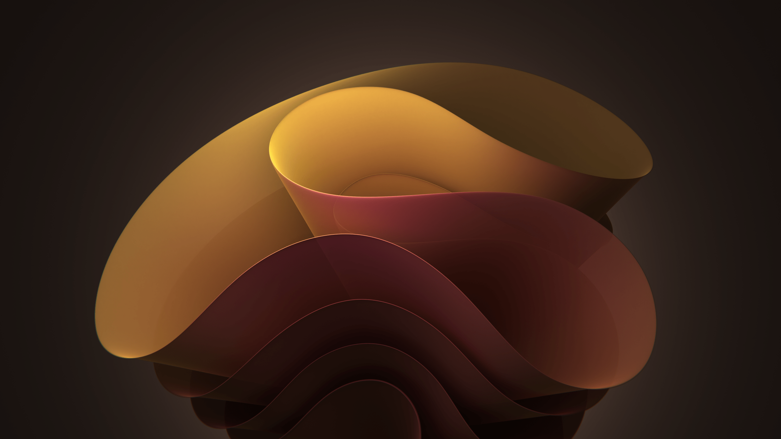 2560x1440 Windows 11 Bloom Dark background 5K Wallpaper