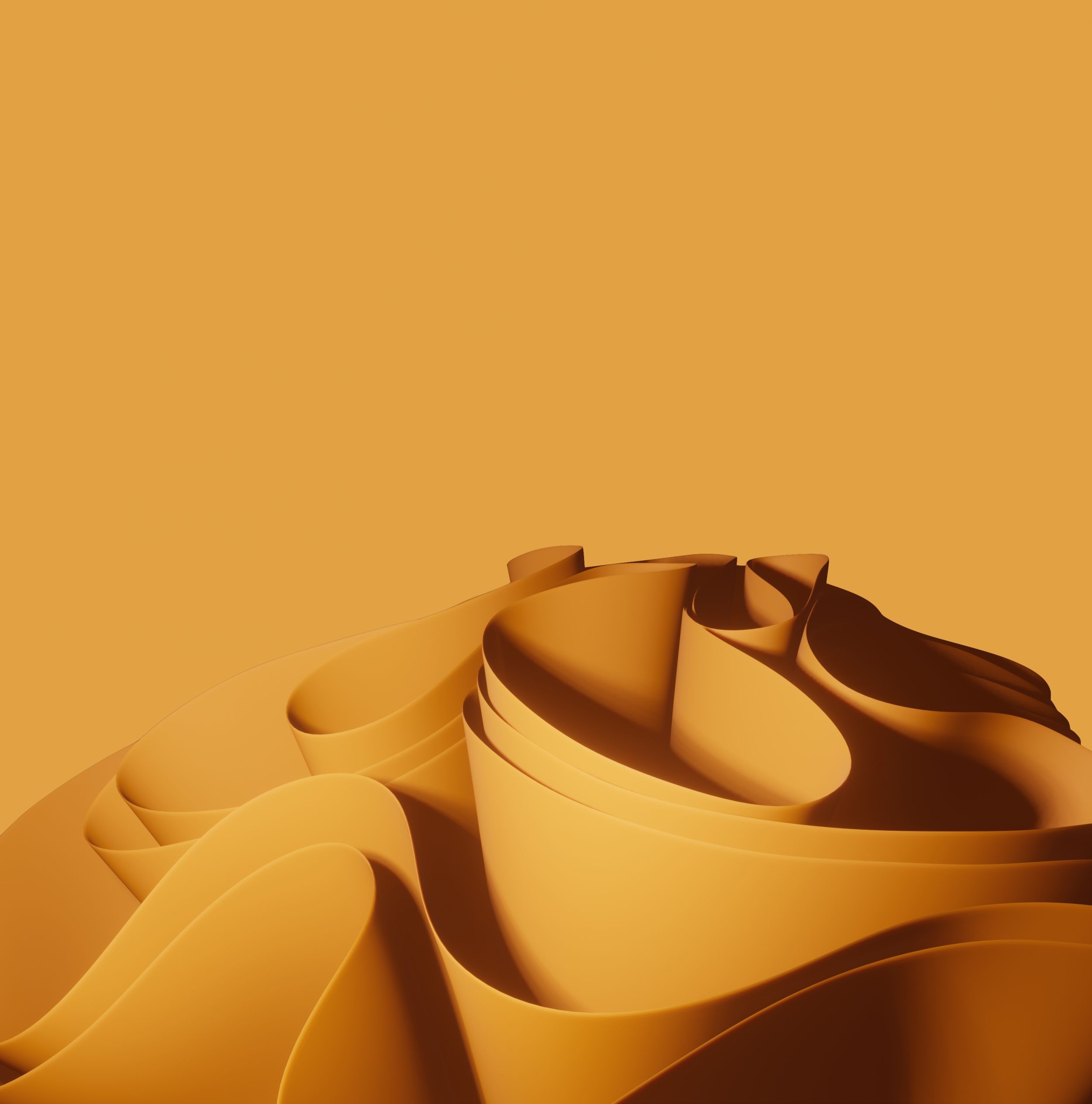 2500x2528 Windows 11 Inspired Wallpaper In Orange