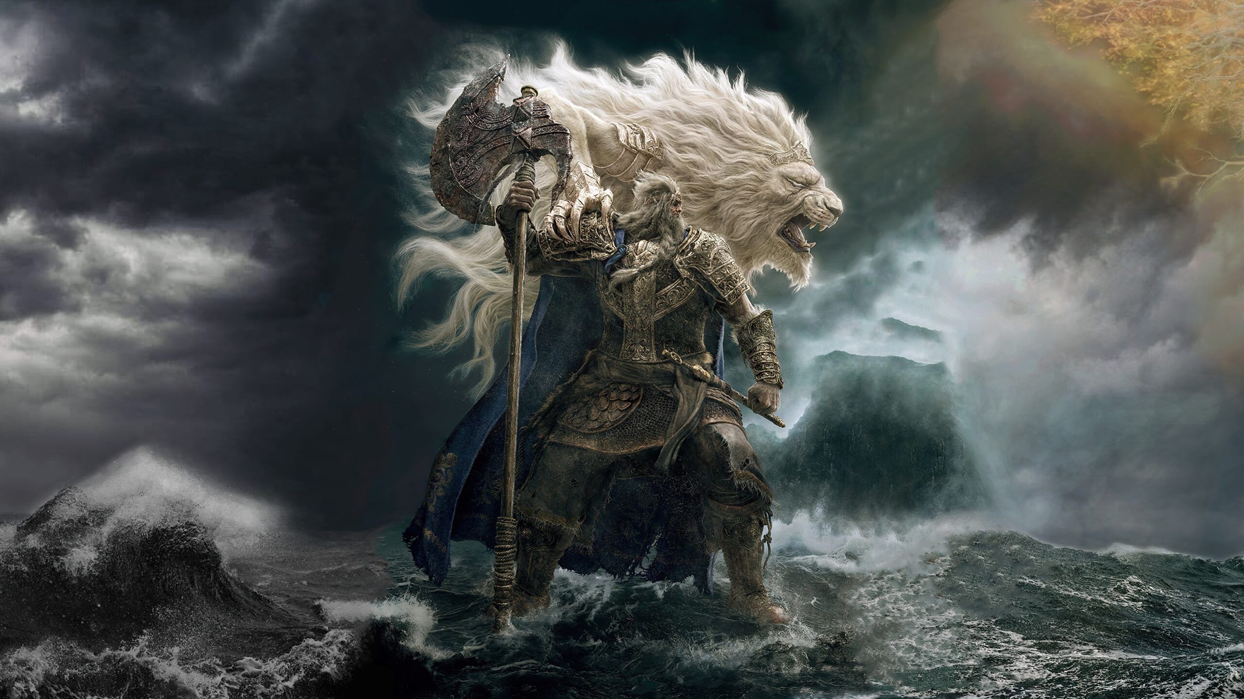 2560x1440 Wallpaper wave, clouds, storm, game, fighting game, From Software, Adventure game, Elden Ring for mobile and desktop, section игры, resolution 2560x1440