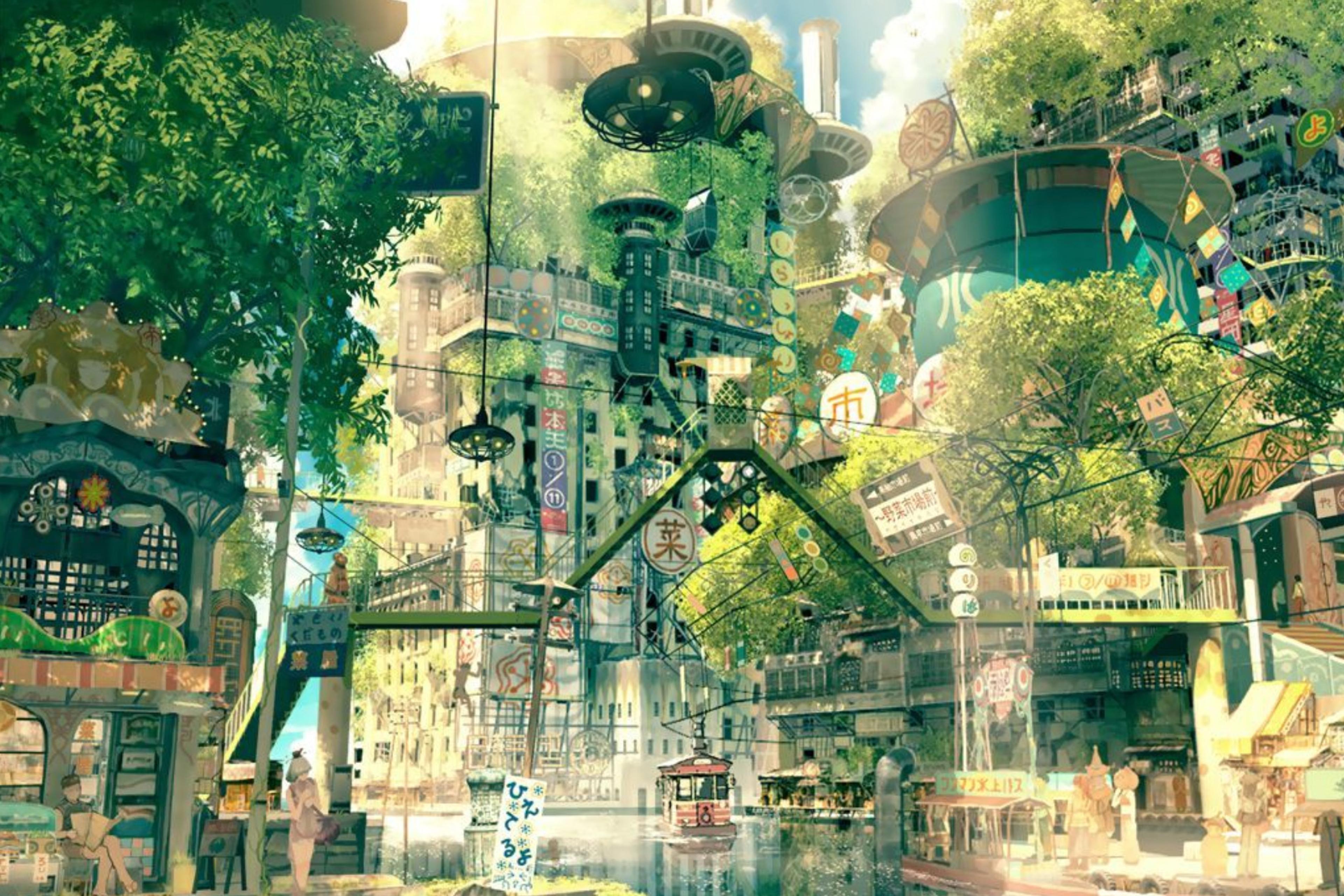3840x2560 In solarpunk cities of the future, tech follows nature's lead