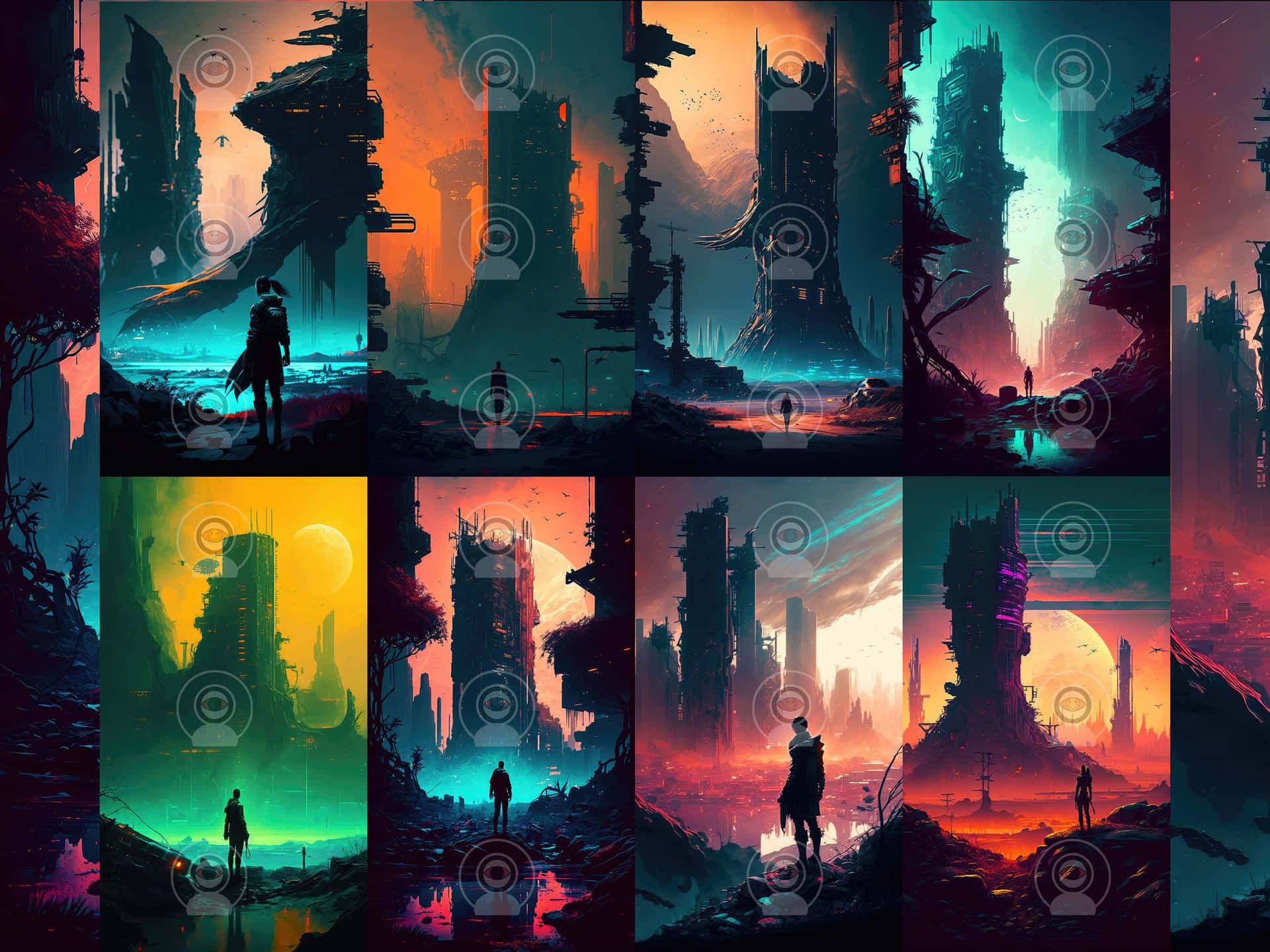 1920x1440 Dark Cyberpunk Wallpaper