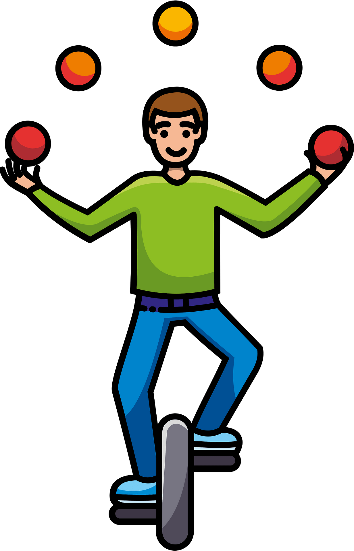 1232x1920 Juggler vector clipart image on