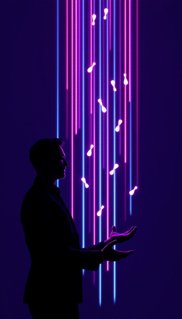 768x1344 Free Neon Juggler Silhouette Image, Neon, Silhouette