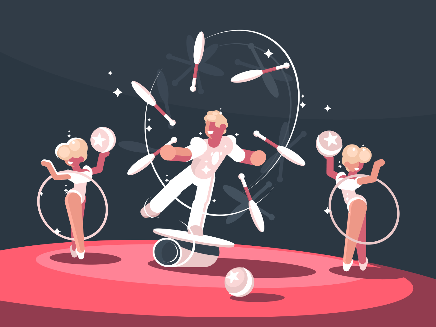 1400x1050 Artist juggler illustration