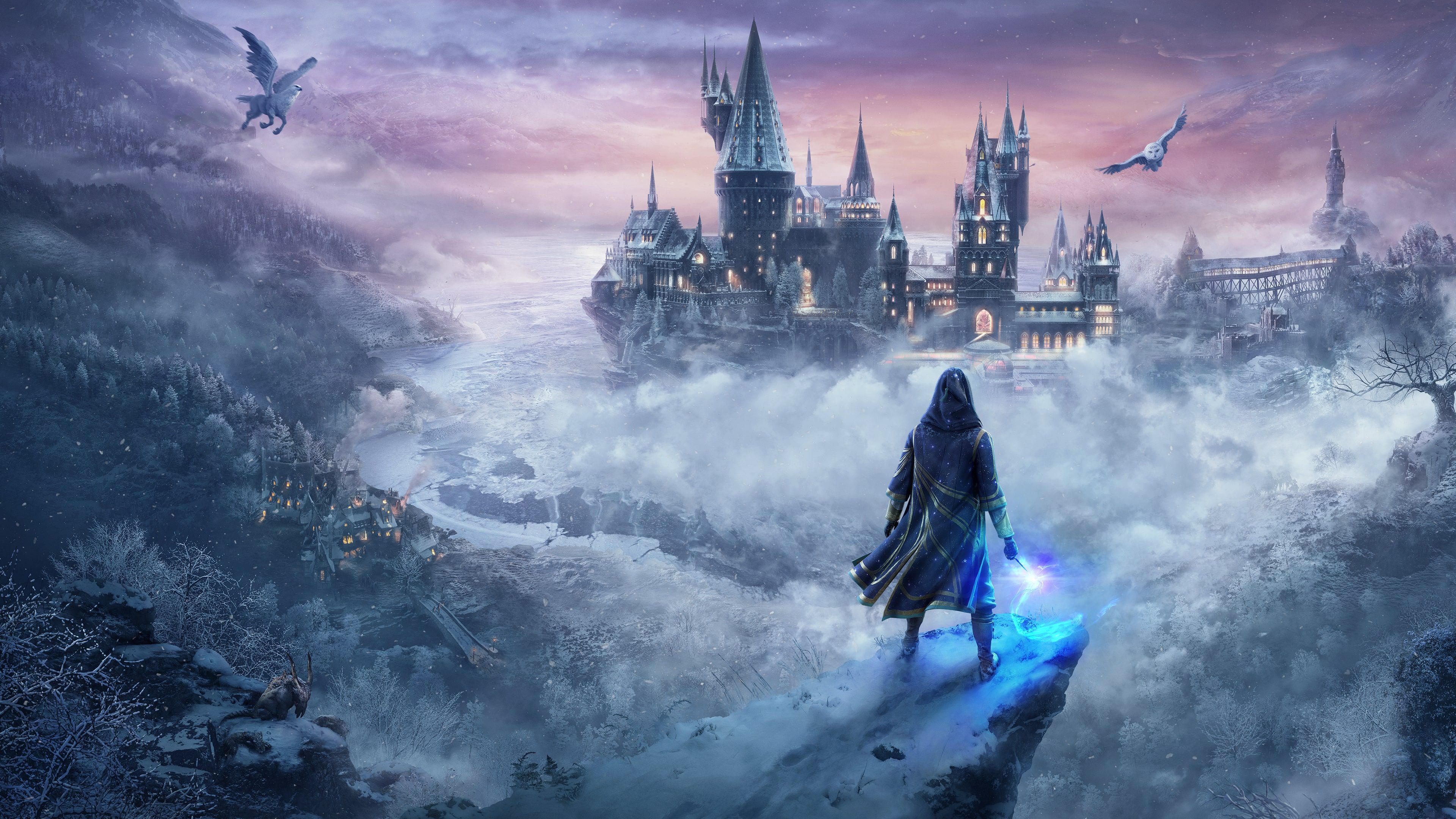 3840x2160 Hogwarts Legacy Wallpaper 4K, Winter, Video Game