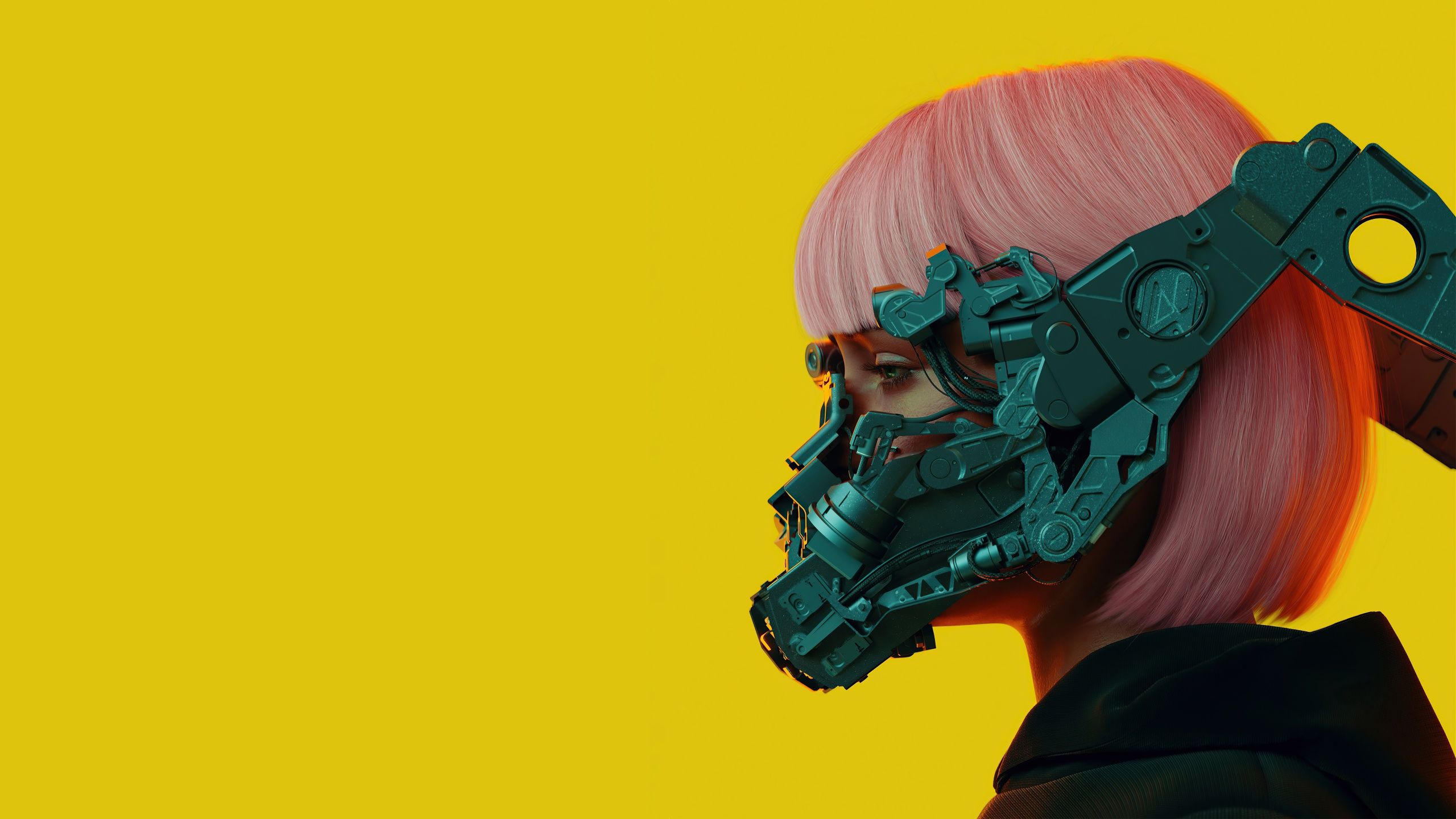 2560x1440 Mecha Girl Wallpaper 4K, Cyberpunk girl, 3D