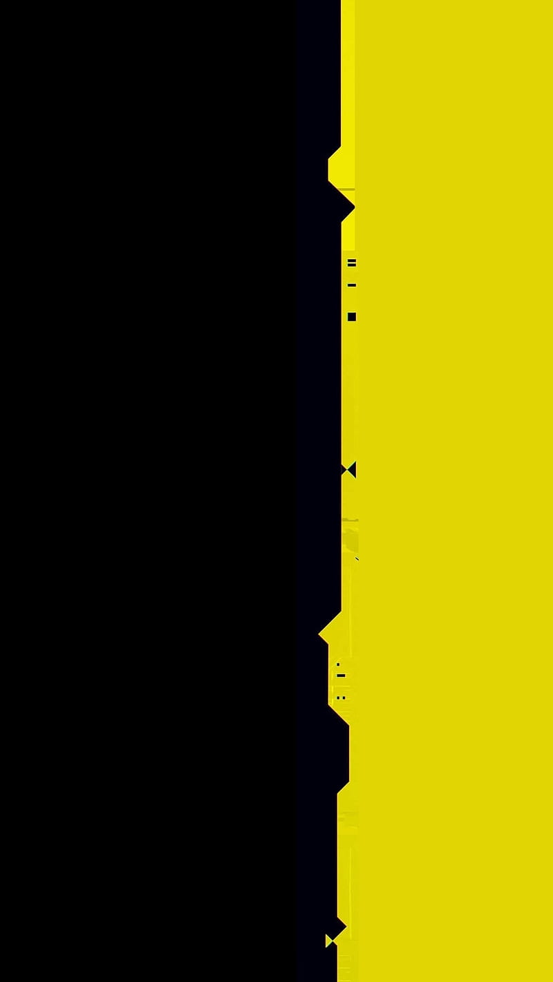 800x1421 CYBER PUNK, black, effect, technology, yellow, HD phone wallpaper