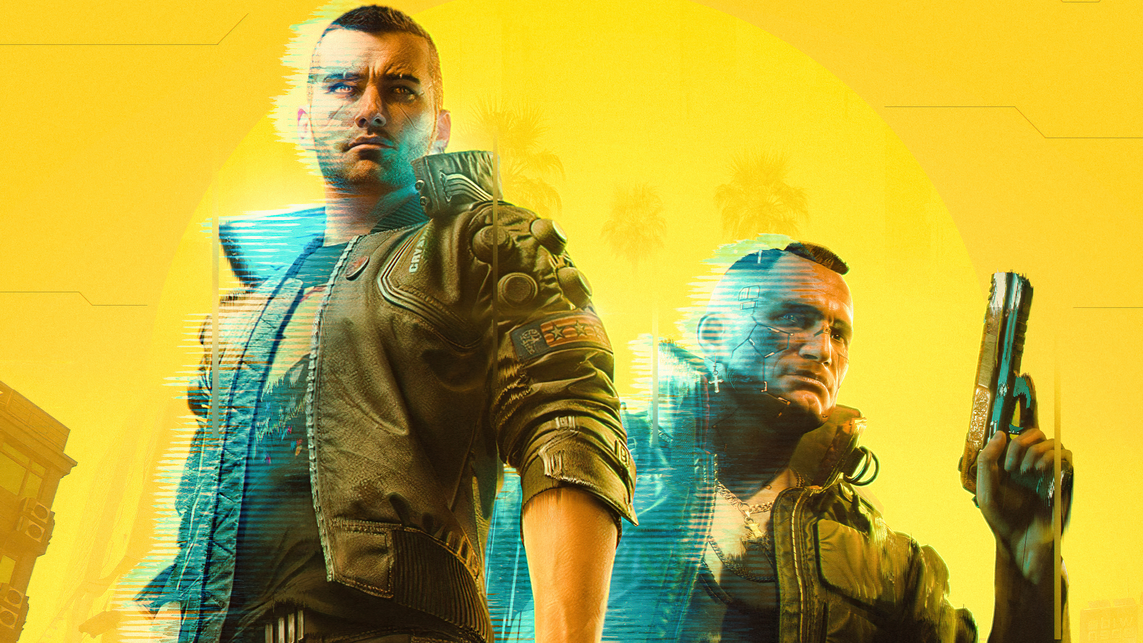 3840x2160 Yellow Background Cyberpunk 2077 Wallpaper, HD Games 4K Wallpaper, Image and Background