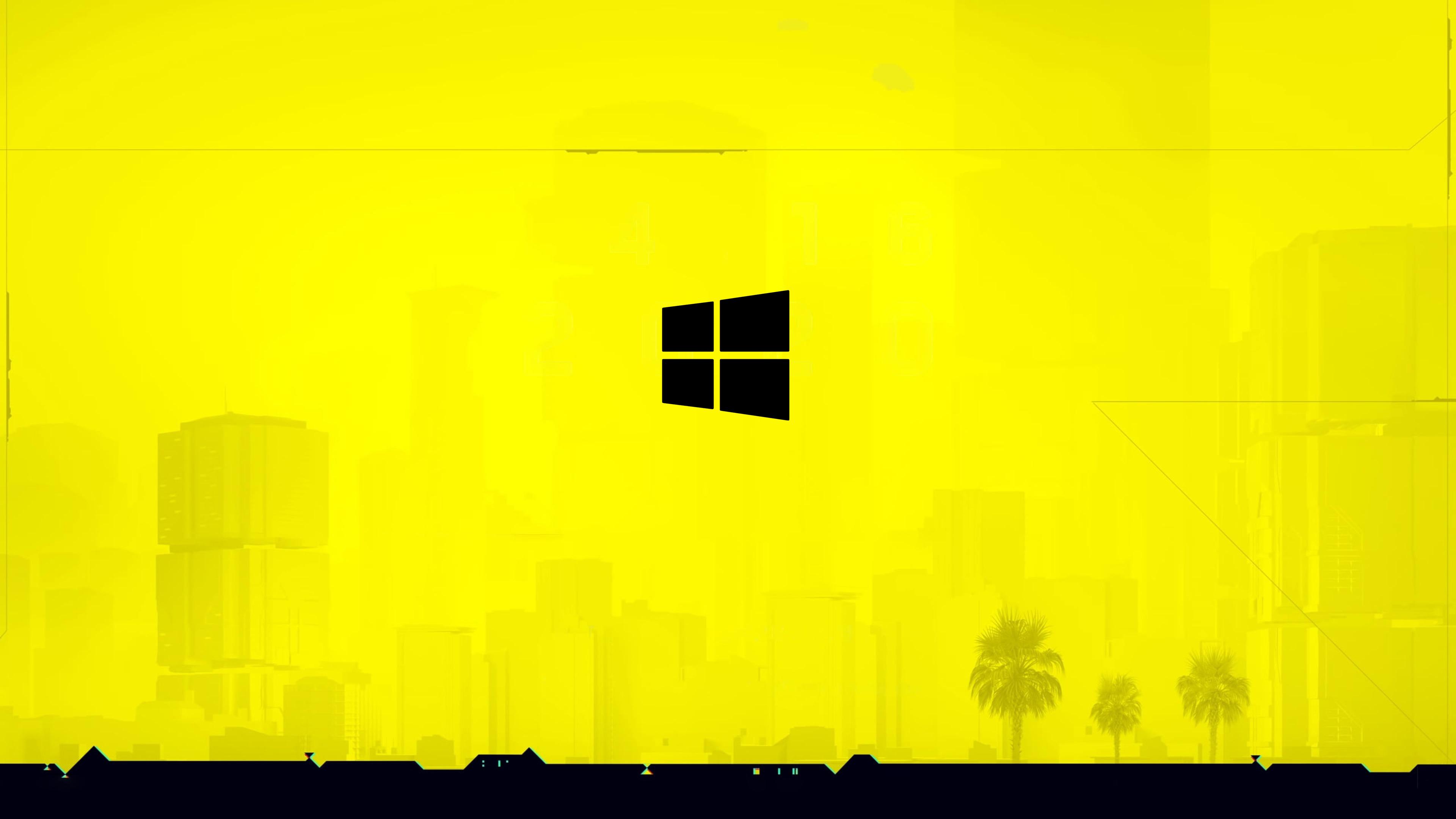 3840x2160 Wallpaper Cyberpunk Colorfulness, Rectangle, Yellow, Tints and Shades, Background Free Image