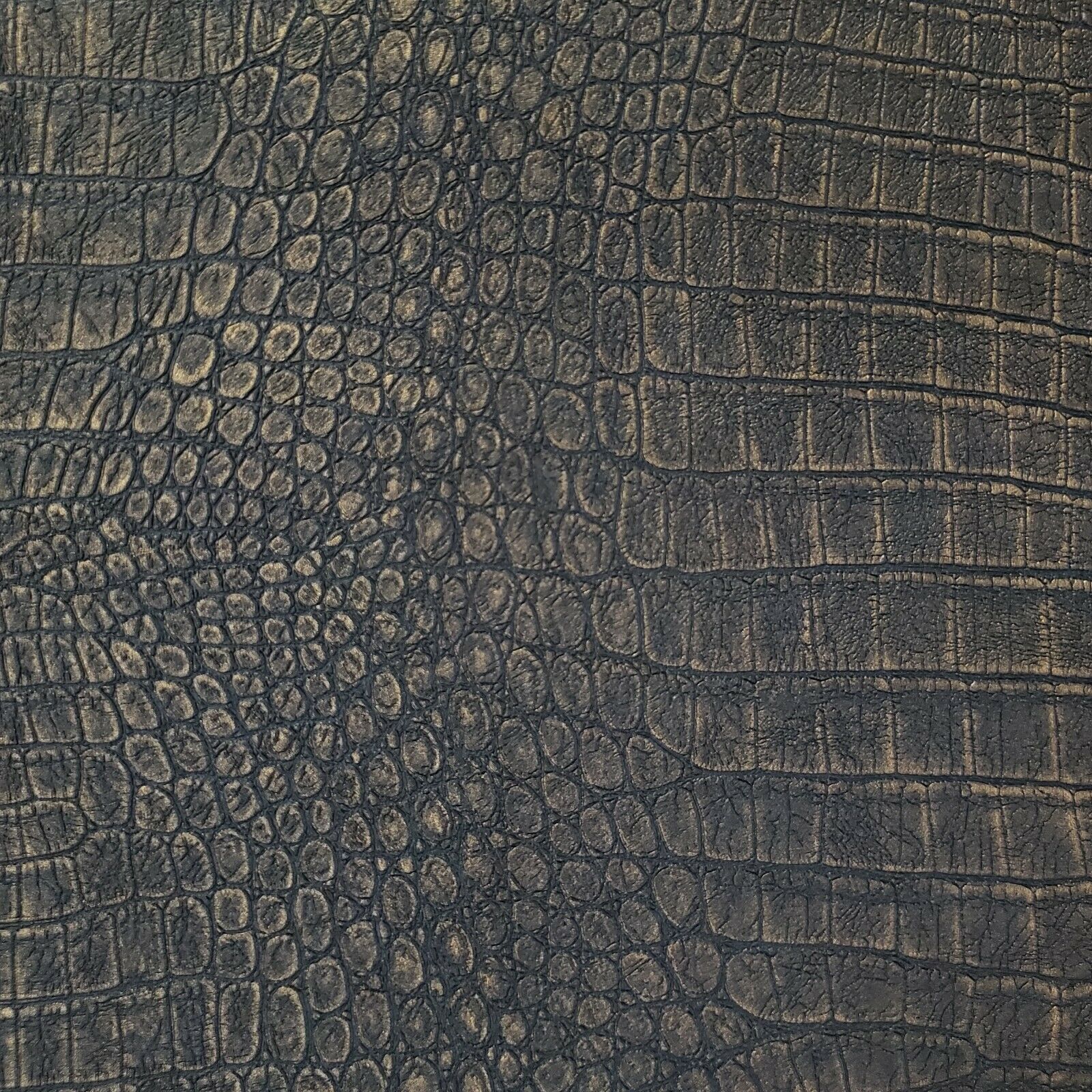 1600x1600 WM71547701 Crocodile Black Copper Metallic Textured Wallpaper