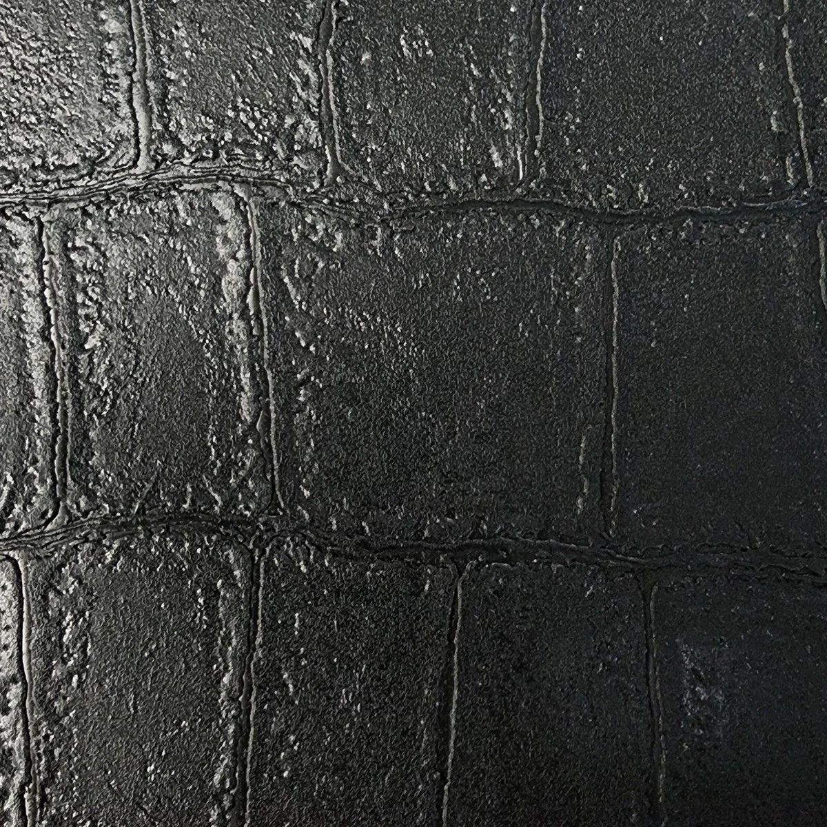 1200x1200 Modern Animal Crocodile faux skin black alligator leather textured wallpaper 3D