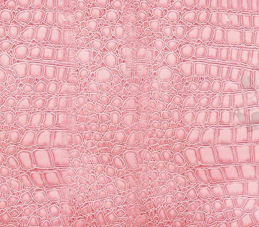 1000x875 Vinyl Fabric Crocodile Pink Fake Leather Upholstery 54 Wide Sold By The Yard : Arts, Crafts & Sewing