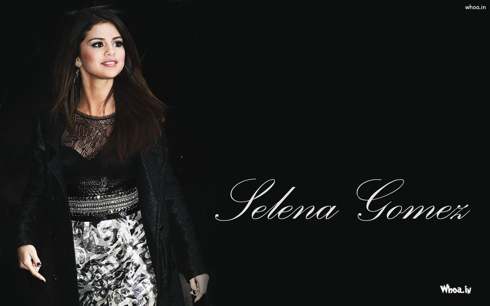 1920x1200 Selena Gomez In Black Outfits HD