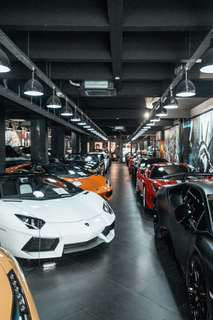 736x1104 Lamborghini car garage