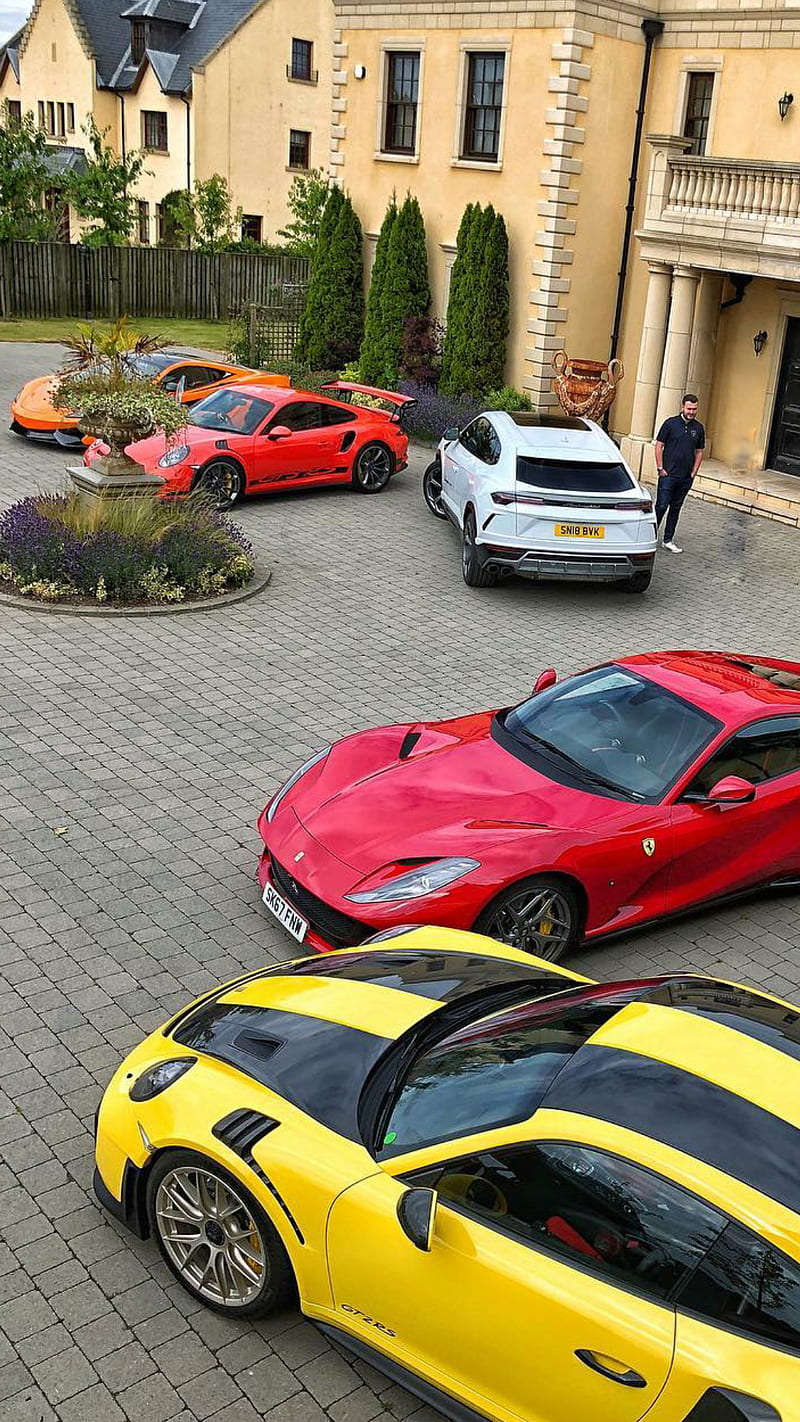 800x1422 HD porsche and lamborghini wallpaper
