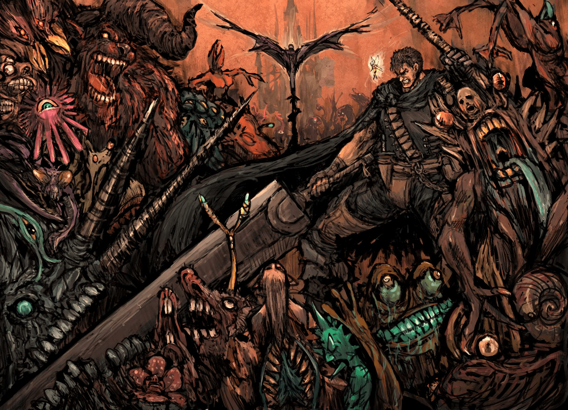 1920x1386 Berserk Anime Epic: HD Wallpaper of Dark Fantasy Battlesx1386